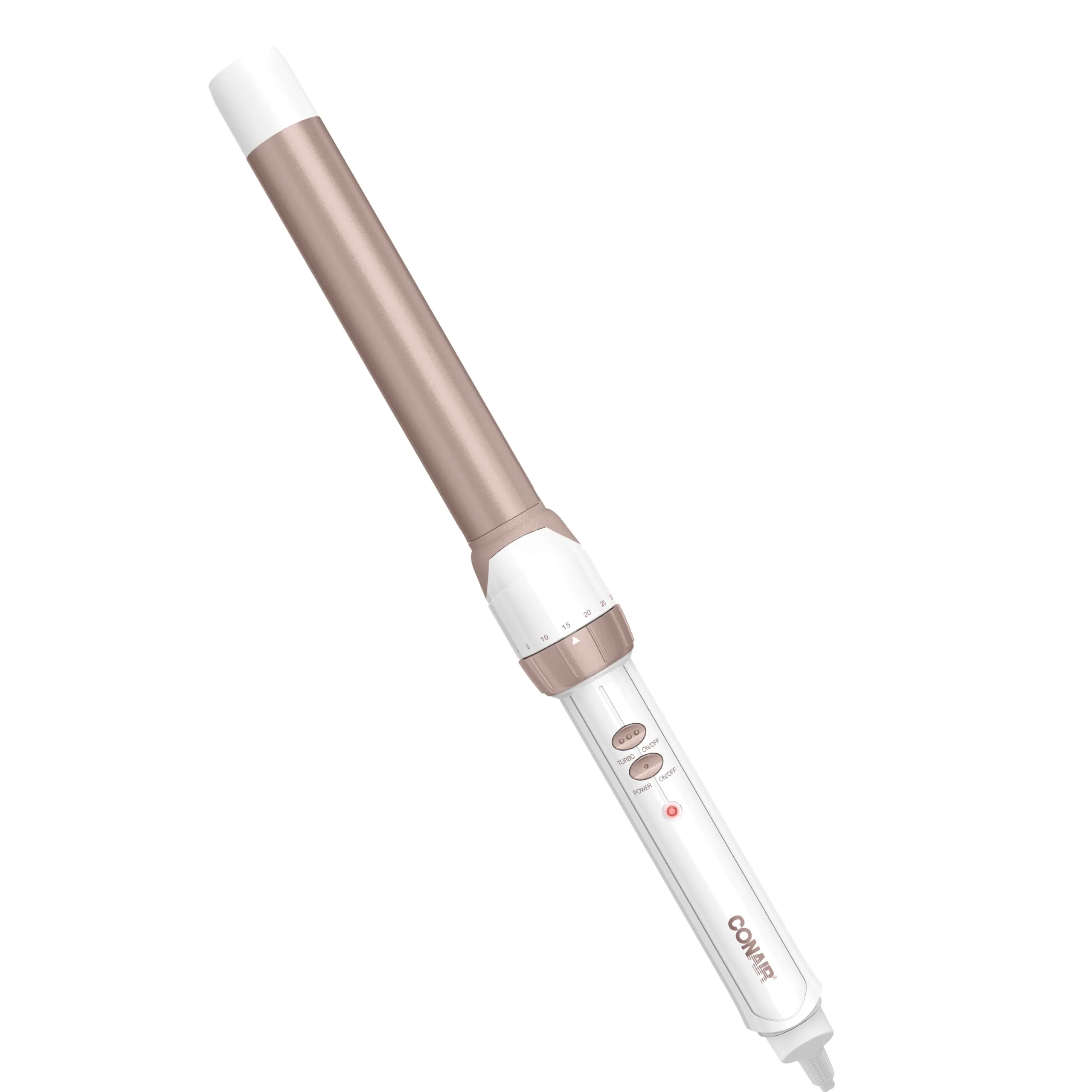 Conair Double Ceramic 1-Inch Curling Wand, Produces Flawless Waves, Curling Iron for Use on Medium and Long Hair, 30 Heat Setting Curling Iron, White - Image 2