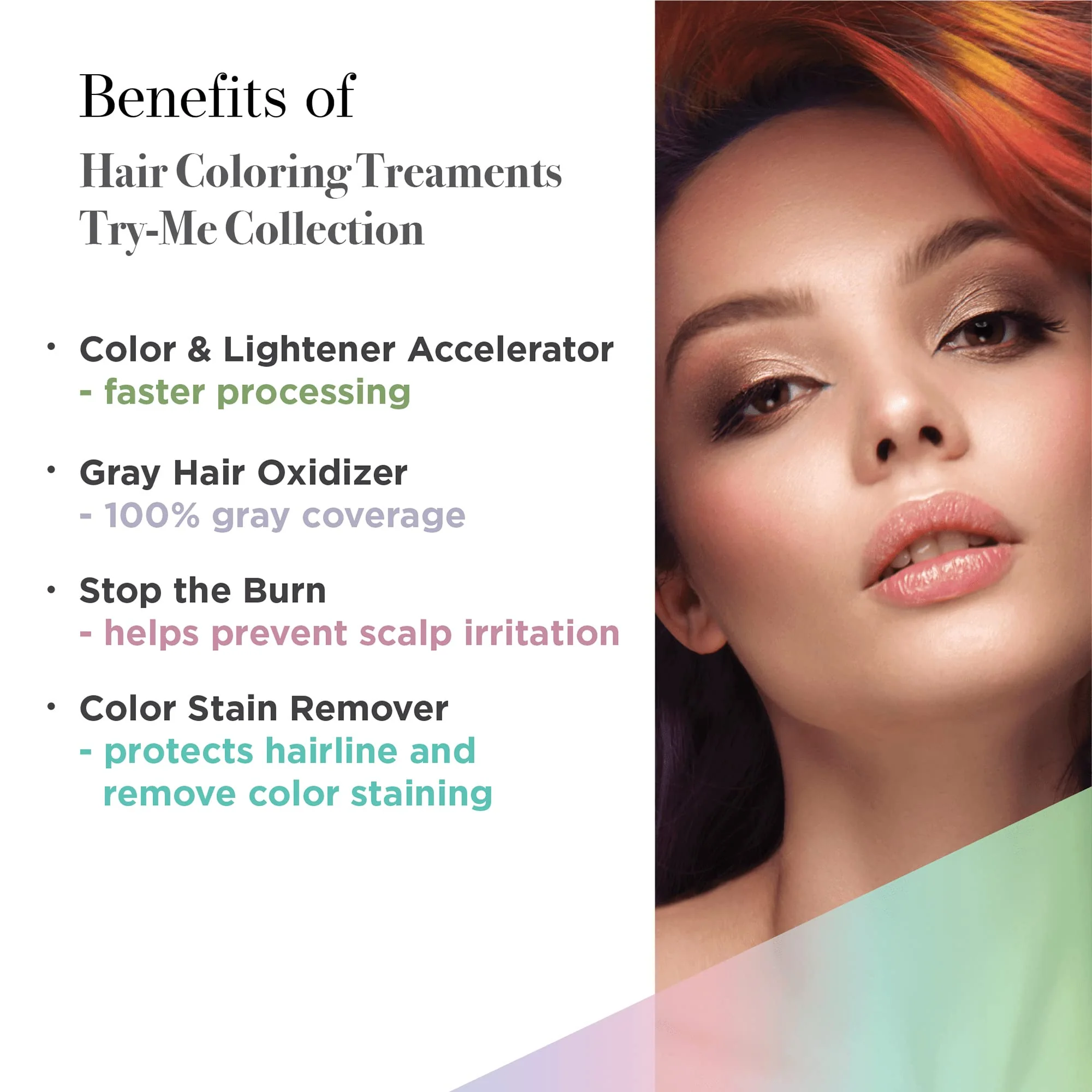 Cuccio Haircare Try Me Collection Kit - Hair Coloring Essentials - Includes Stop The Burn And Gray Hair Oxidizer Treatments - Gluten And Paraben Free - Suitable For Travel - 0.25 Oz Each - 4 Pc - Image 2