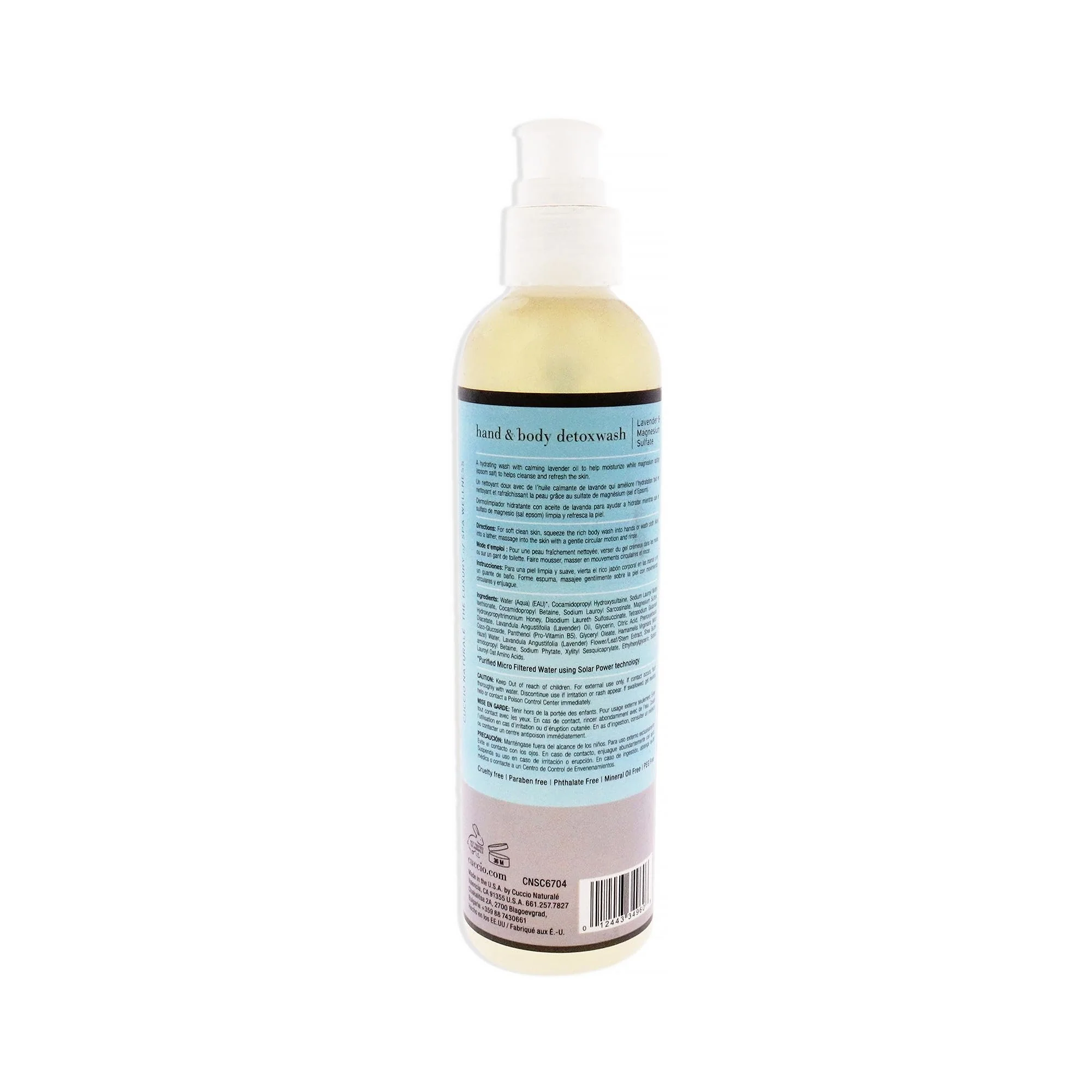 Cuccio Naturale Hand And Body Detoxwash - Helps Get Silky, Smooth Skin And Leaves It Delecately Scented - Exfoliates, Cleanses - Refreses And Hydrates - Lavendar And Magnesium Sulfate - 8 Oz - Image 2