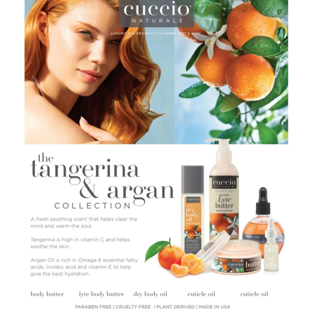 Cuccio Naturale Hydrating Dry Body Oil - Tangerine & Argan - Lightweight Non-Greasy Moisturizer for Soft, Nourished Skin, 3.38 fl oz - Image 3