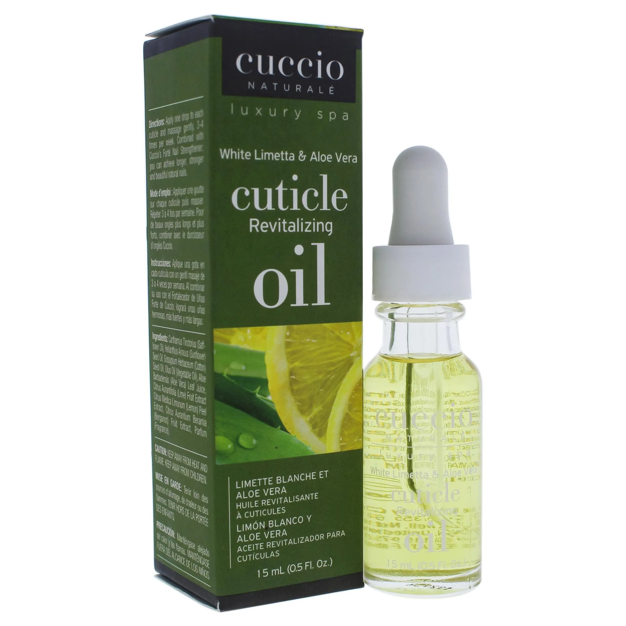 Cuccio Naturale Revitalizing Cuticle Oil - Hydrating Oil For Overnight Cuticle Repair - Remedy Damaged Skin And Thin Nails - Paraben And Cruelty-Free Formula - White Limetta And Aloe Vera - 0.5 Oz - Image 3