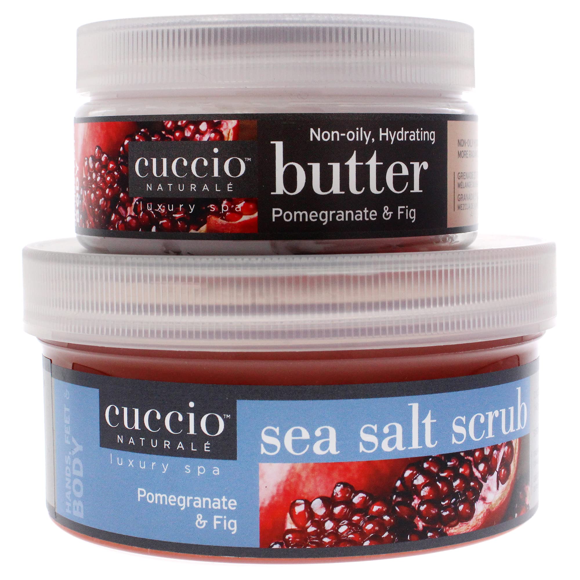 Cuccio Naturale Spa Essential Kit - Infused With Essential Oils That Dissolve Quickly - Leaves Skin Feeling Soft And Polished All Day - Healthy, Glowing Effect - Pomegranate And Fig - 2 Pc - Image 2