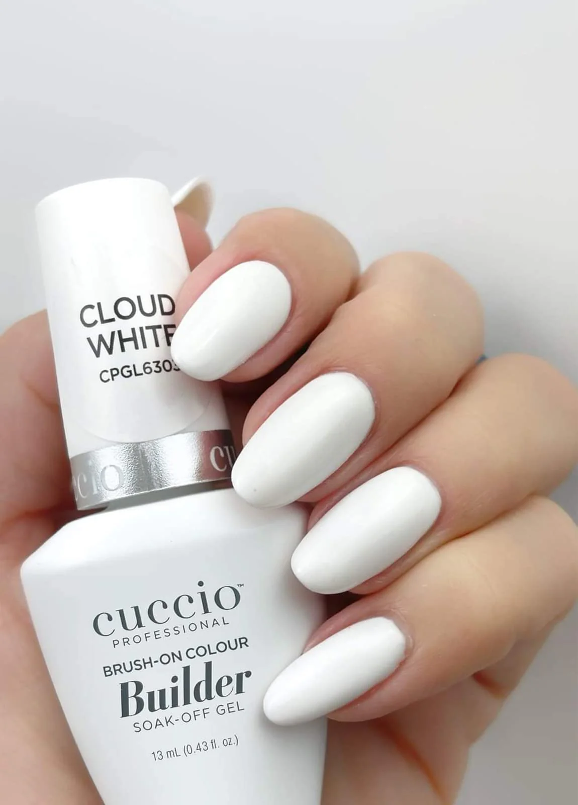 Cuccio Pro Brush-On Colour Builder Soak Off Gel - LED and UV Self-Leveling Lightweight Formula - Camouflages Re-Growth and Corrects Uneven Nail Beds - Base Coat - Cloud White - 0.43 oz - Image 3