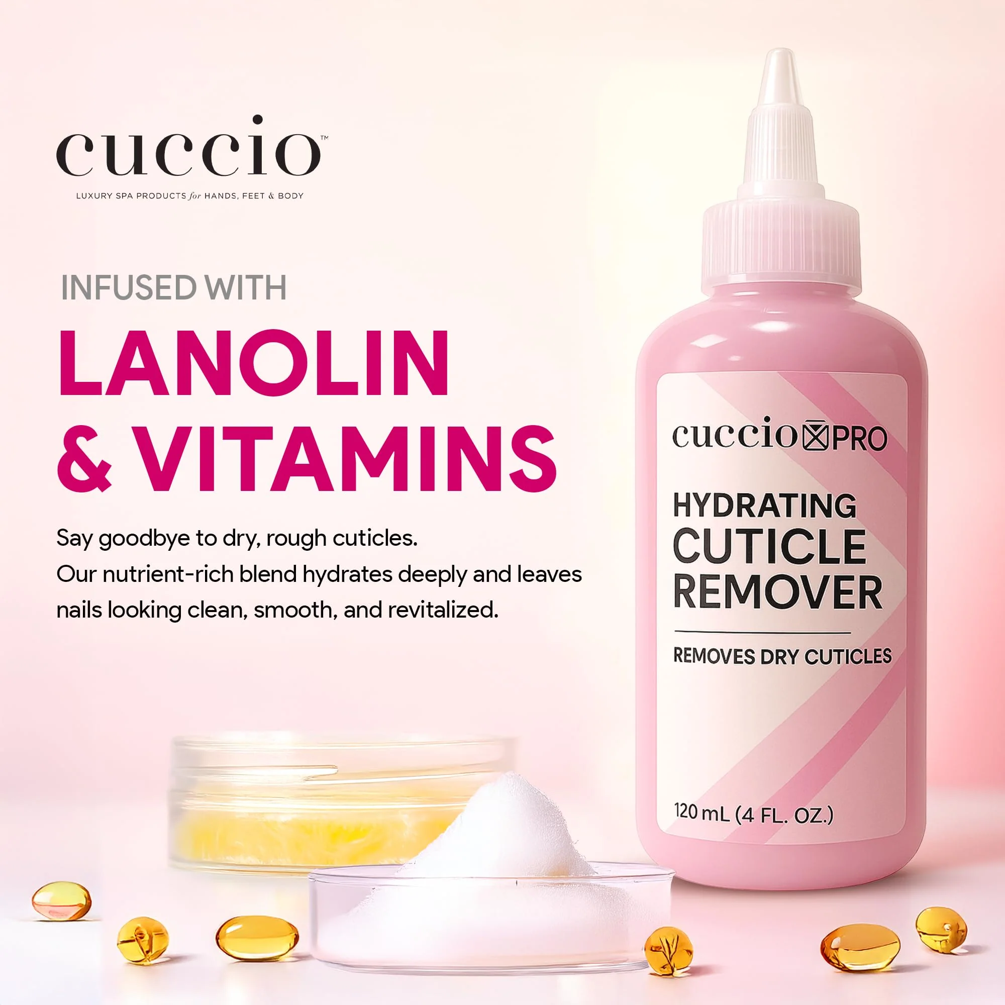 Cuccio Pro Hydrating Cuticle Remover 4 fl oz – Professional Fast-Acting Cuticle Softener & Remover for Dry, Rough Cuticles, Moisturizing Lanolin-Infused Formula for Healthy Nails - Image 2