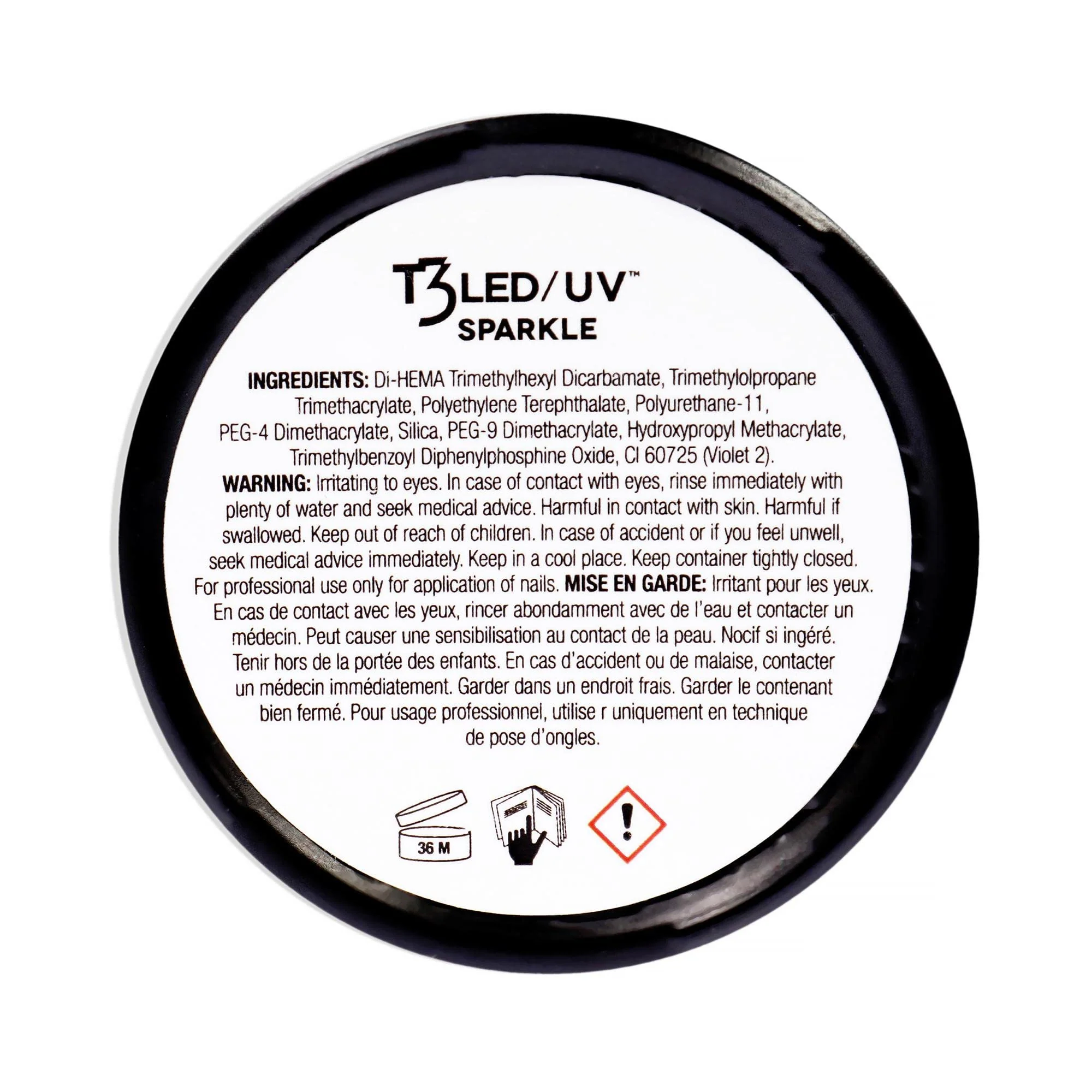 Cuccio Pro T3 LED/UV Cool Cure Versatility Gel - Self-Levelling - Incredibly Flexible - Strong Adhesion - High Shine Finish - Fast Application - Quick Cure - Barbie Glitter - 1 Oz Nail Gel - Image 2