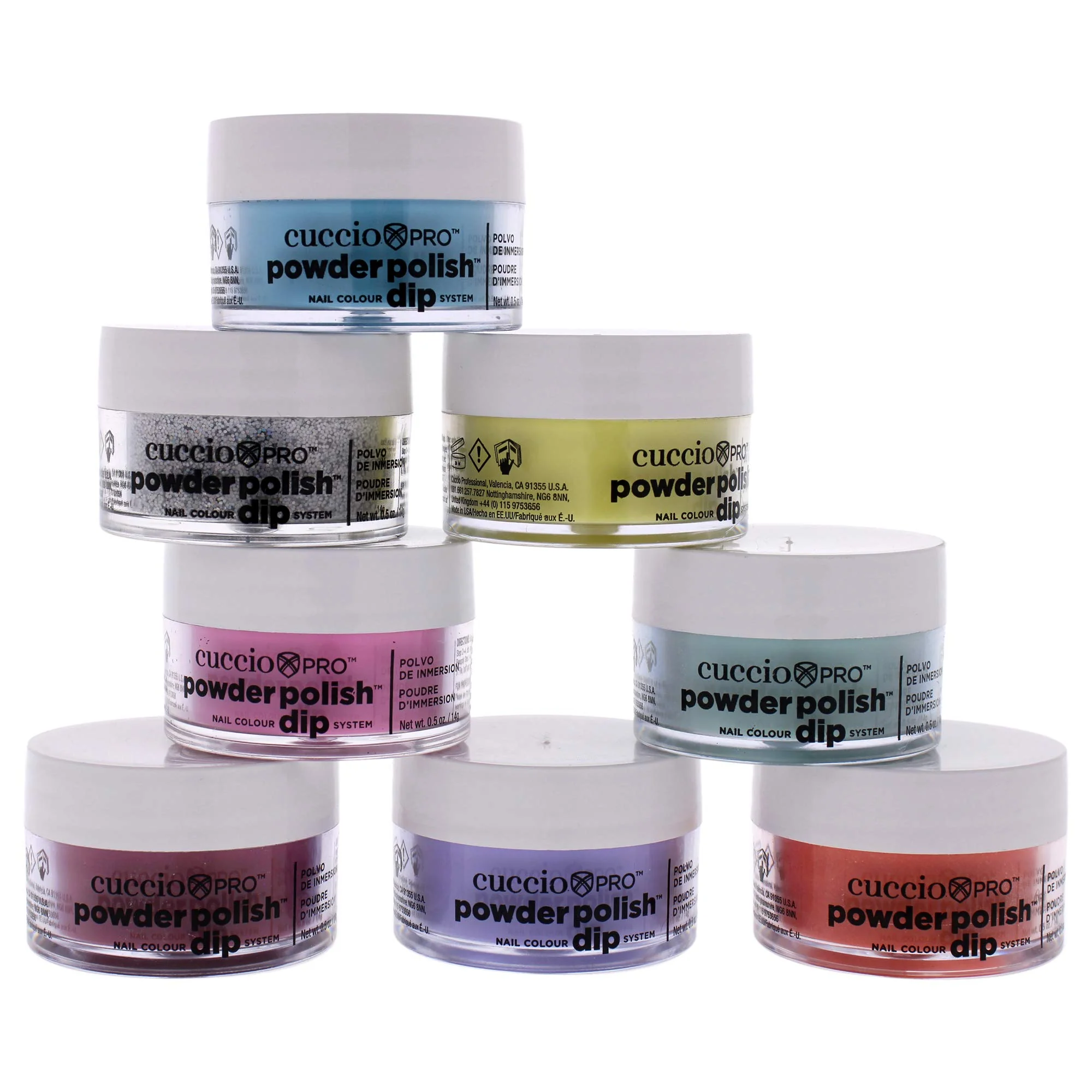 Cuccio So So Fun Kit - Powder Polish Dip System (8 pack) 0.5 oz, Yellow, (I0098621) - Image 2
