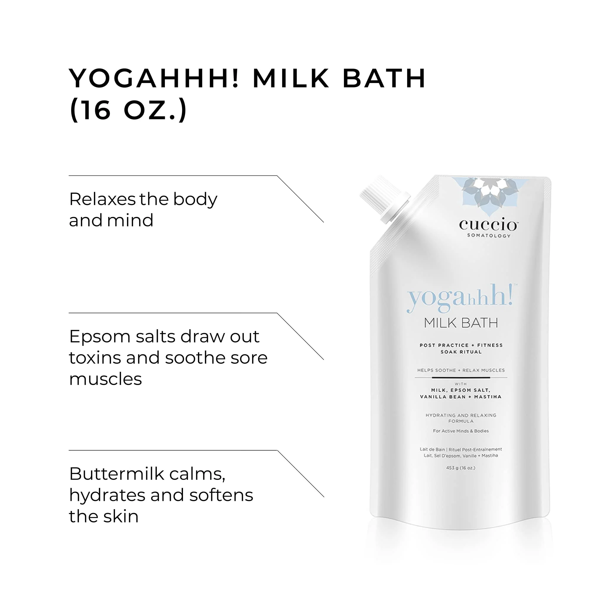 cuccio SOMATOLOGY Yogahhh Milk Bath, White (I0098650) - Image 2