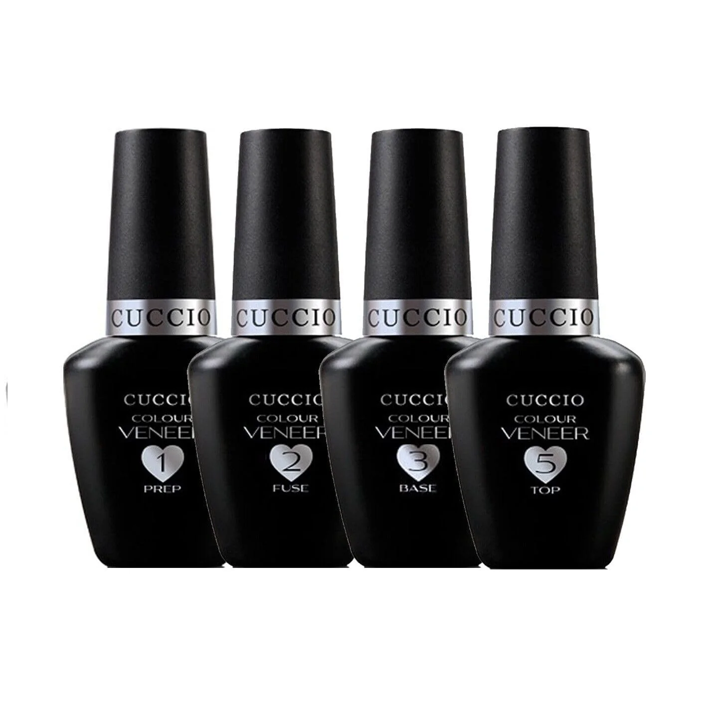 Cuccio Veneer Treatment Pack – Complete LED/UV Gel Polish System, Includes Prep, Fuse, Base, and Top Coat, 13 mL Each - Image 2