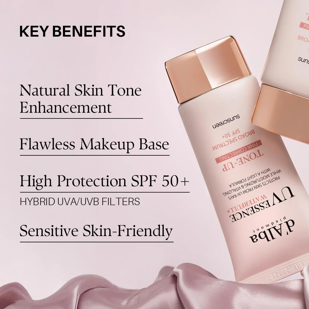 d'alba Piedmont Waterfull Tone-Up Sunscreen Serum BROAD SPECTRUM SPF 50 + Korean Sunscreen for Face, All Skin Tones (1.69 fl.oz.) - Image 6