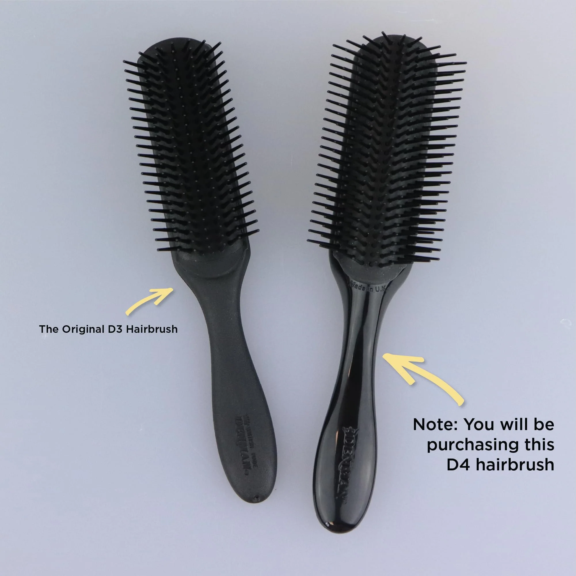 Denman Curly Hair Brush D4 (All Black) 9 Row Styling Brush for Styling, Smoothing Longer Hair and Defining Curls - For Women and Men - Image 8