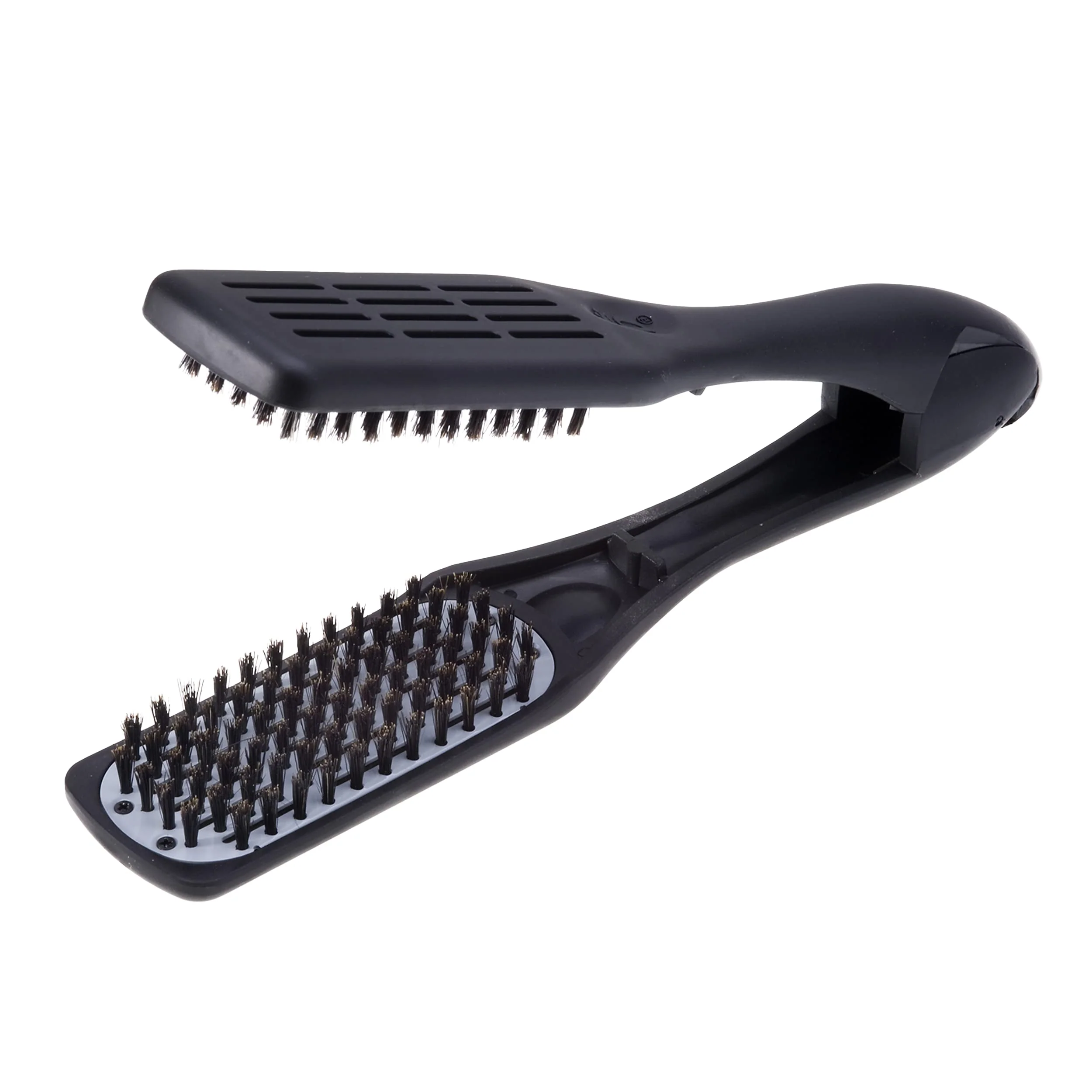Denman D79 Thermoceramic Hair Straightening Brush - with Boar Bristles - For Wide, Wavy, Curly, Coily Hair – Black - Image 2