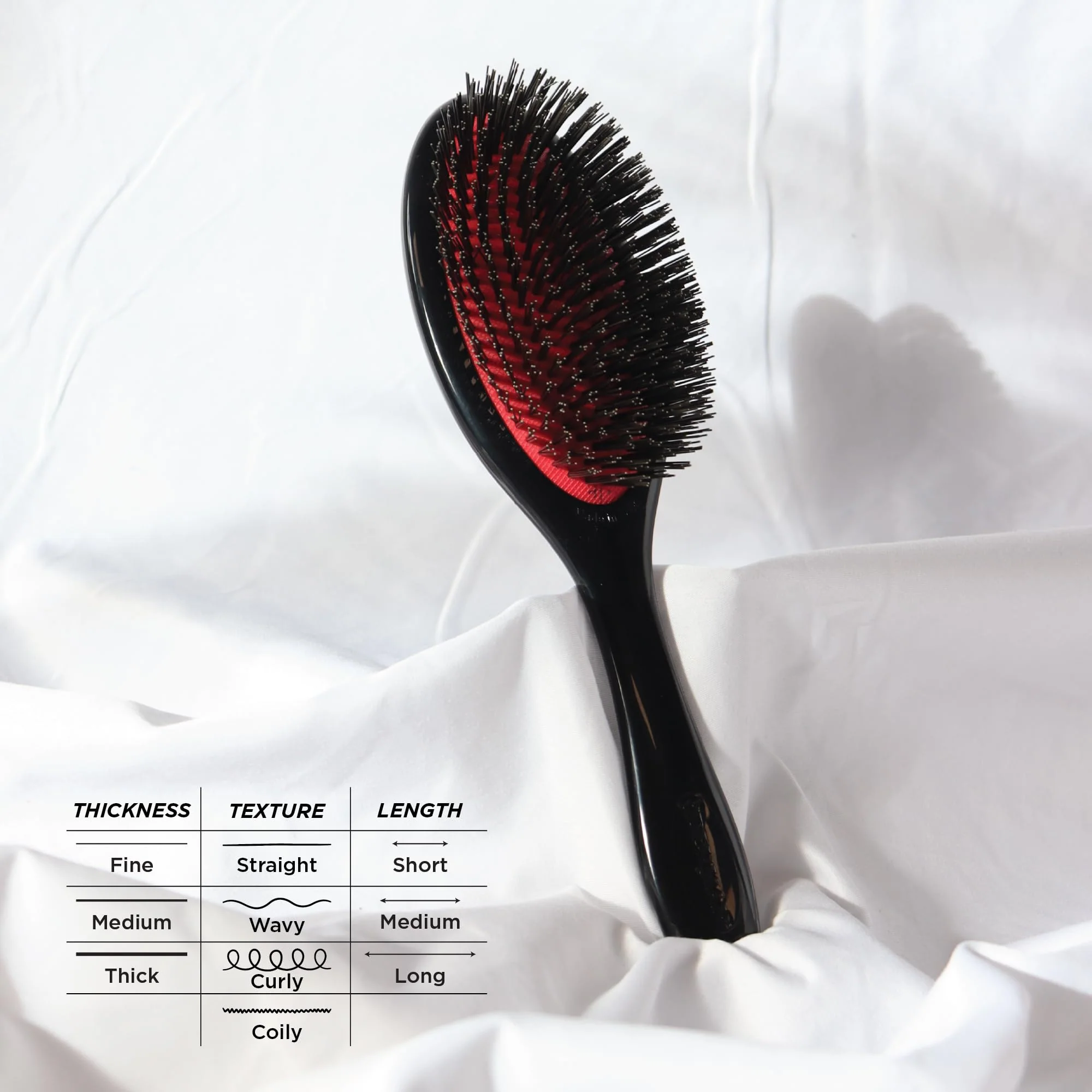 Denman Natural Bristle Grooming Brush, Medium