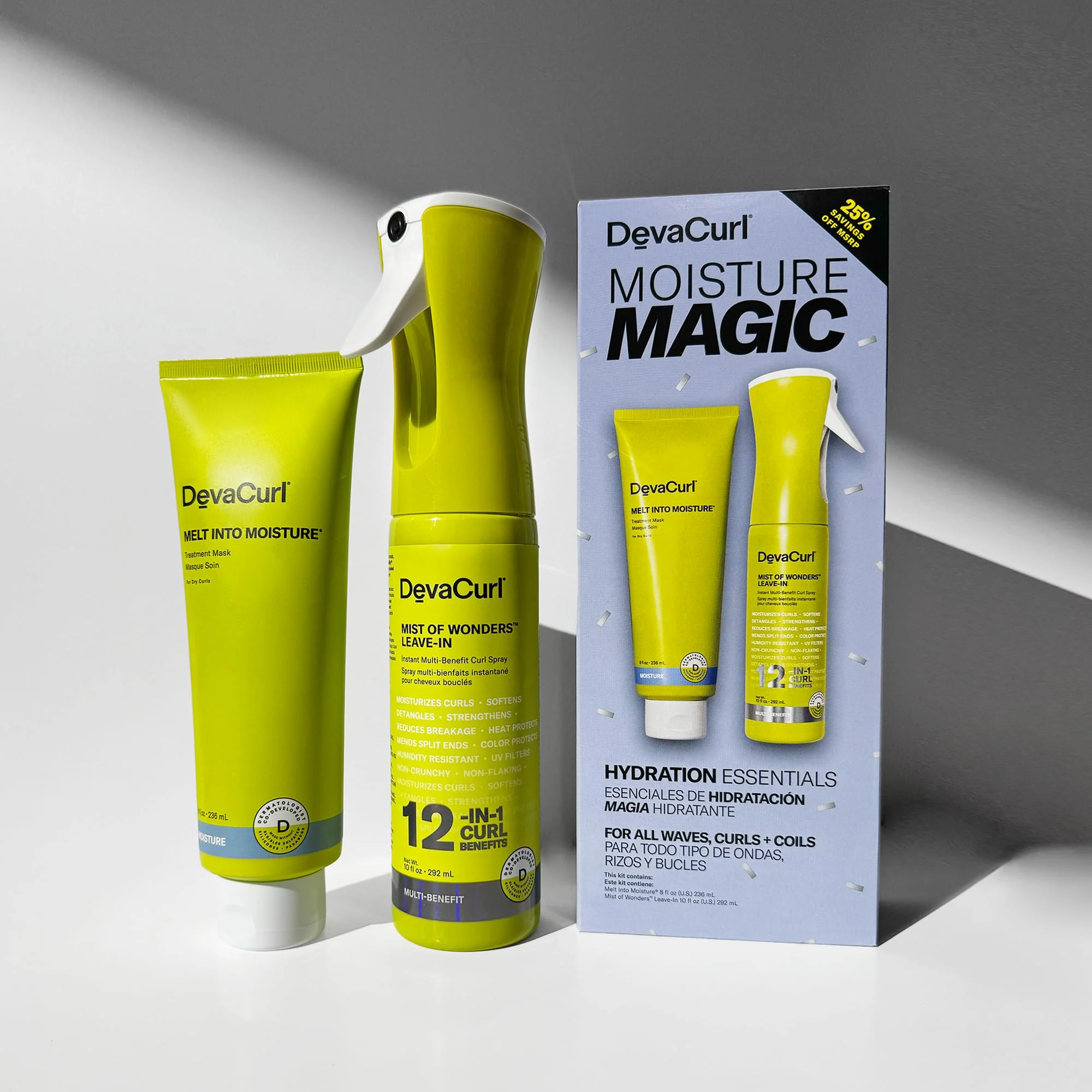 DevaCurl Moisture Magic Hydration Essentials Kit | Melt in Moisture Mask | Mist of Wonders Leave-In 12-in-1 Multi Benefit Curl Spray - Image 6