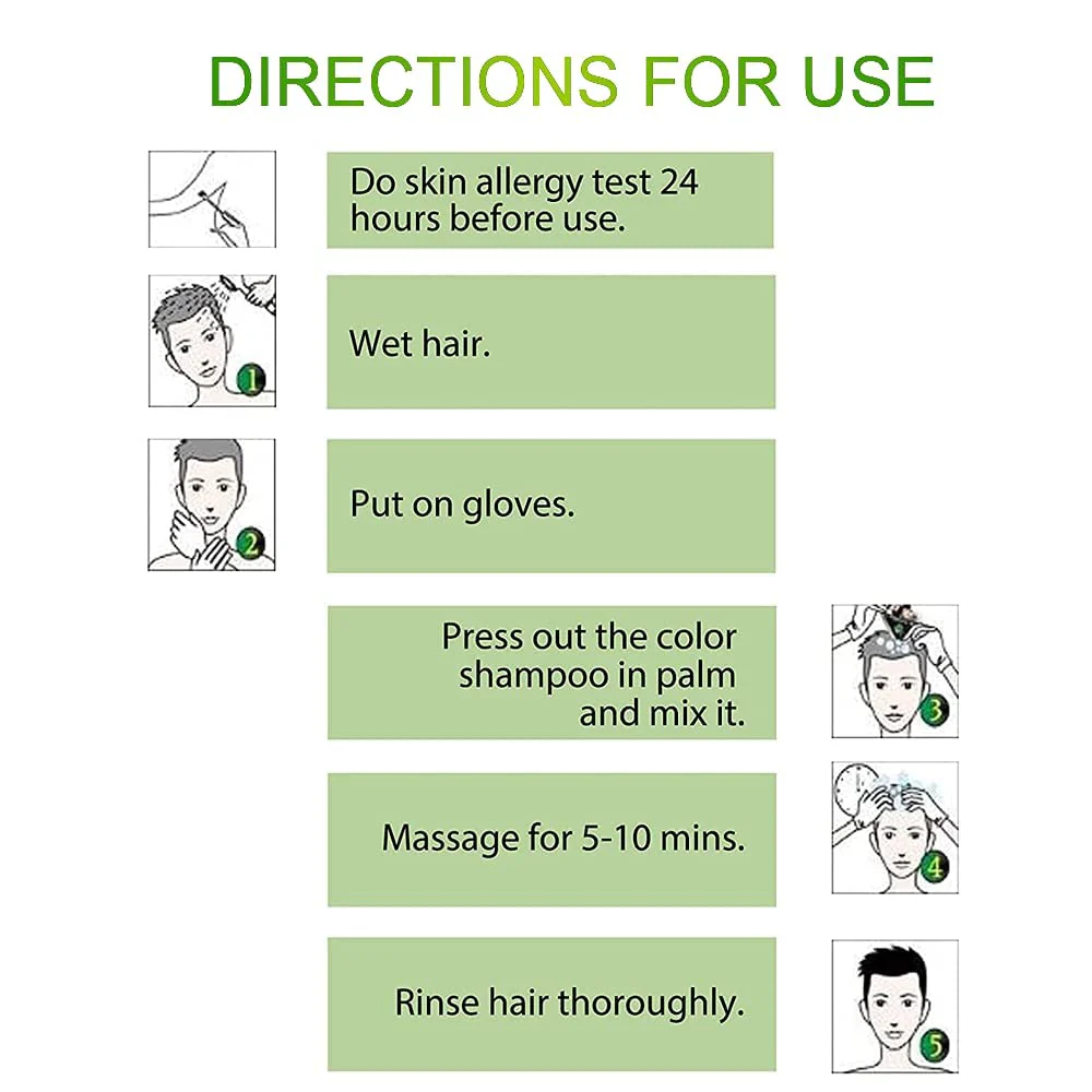 Dexe Hair Dye Shampoo 14.1 Fl Oz, Gray Hair Coverage, Black Hair Dye, Hair Color Shampoo, Black Hair Shampoo for Men & Women - Image 7