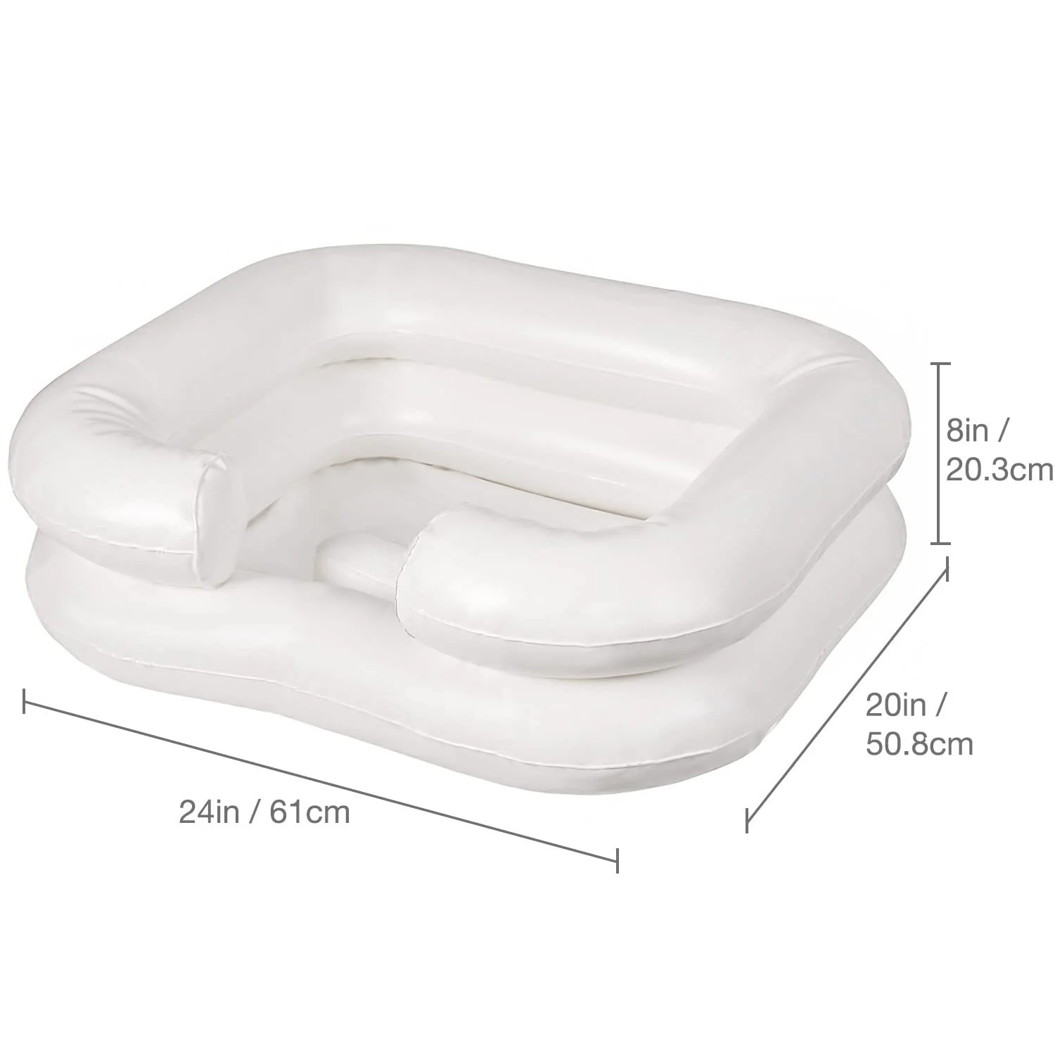 DMI Inflatable Hair Washing Basin for Bedridden Disabled, Injured, Elderly, Kids | Portable Hair Washing Station Portable Shampoo Bowls for Home | Loc Detox Tub For Dreads - Image 3
