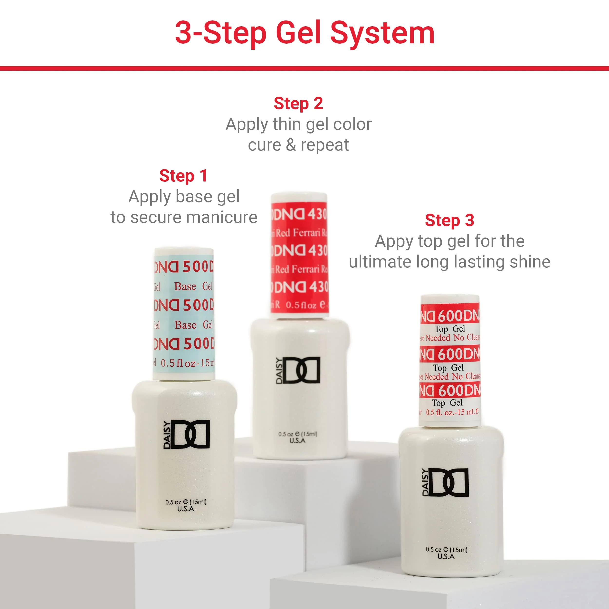 DND Gel Polish Set, Sheer Collection, UV/LED Gel Polish and Air Dry Nail Lacquer, Matching Chip-Free Polish Duo, 860 She’s White? She’s Pink?, 0.5 Fl Oz - Image 6