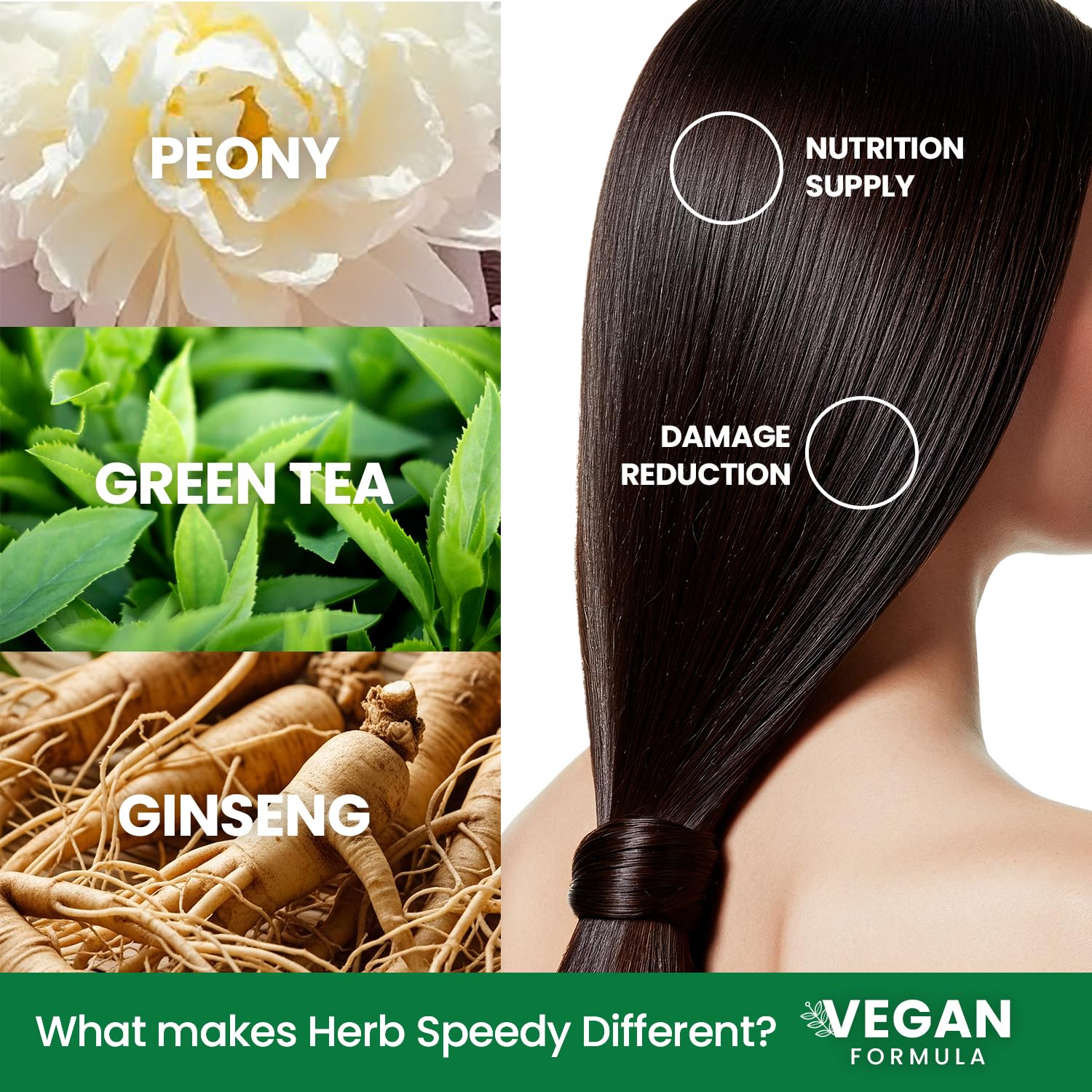 Dongsung Herb Speedy Color Cream (Dark Brown, 3 Pack), PPD-Free Ammonia-Free, Gifts for Mom, Vegan Gray Coverage Hair Dye, Sun Protection, Odorless, Gentle for Sensitive Scalp, No Eye Scalp Irritation - Image 2