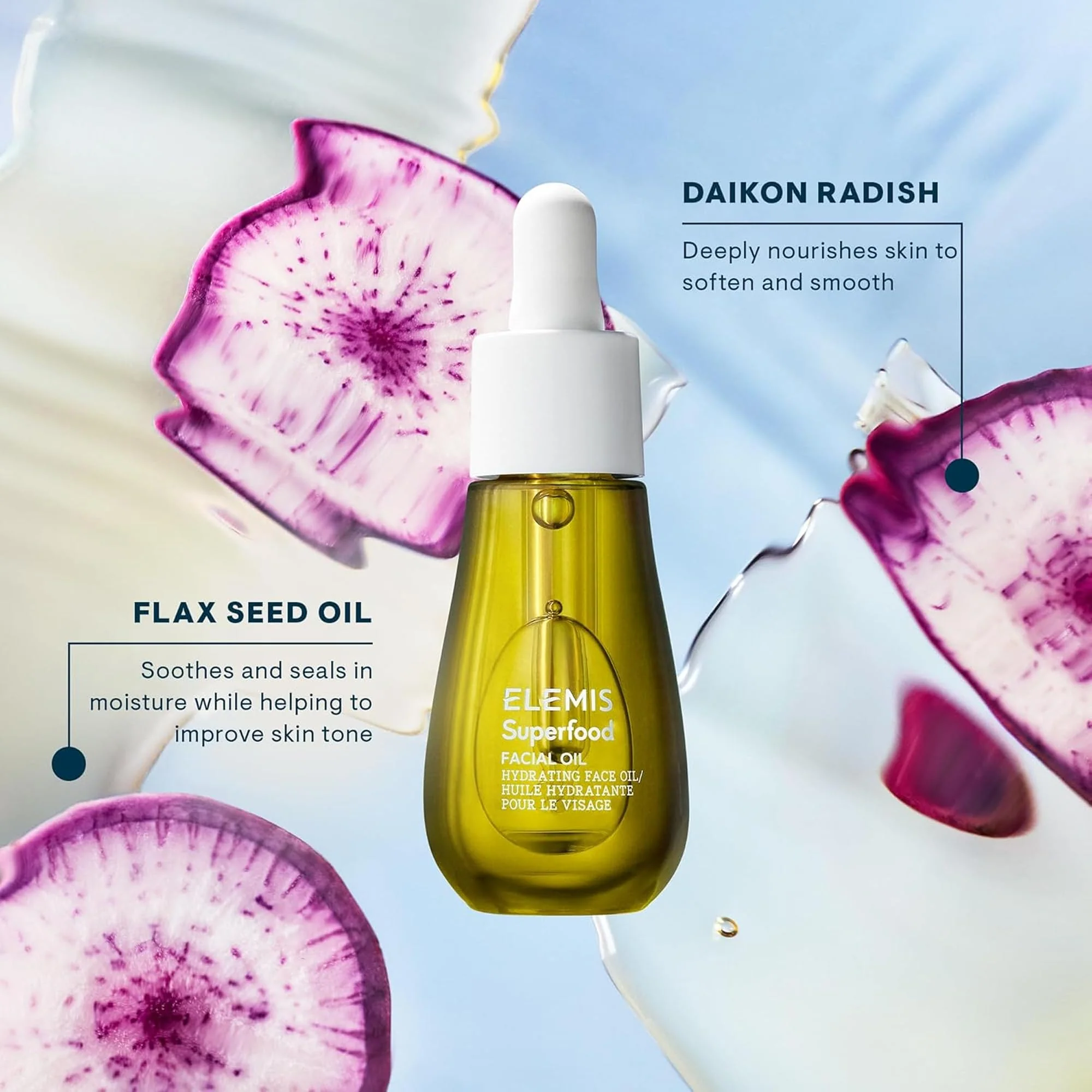 ELEMIS Superfood Facial Oil - Antioxidant-Rich Nourishing Serum, Radiance-Enhancing Lightweight Skin Elixir, Hydration Booster, Non-Greasy Botanical Blend - 15ml - Image 5
