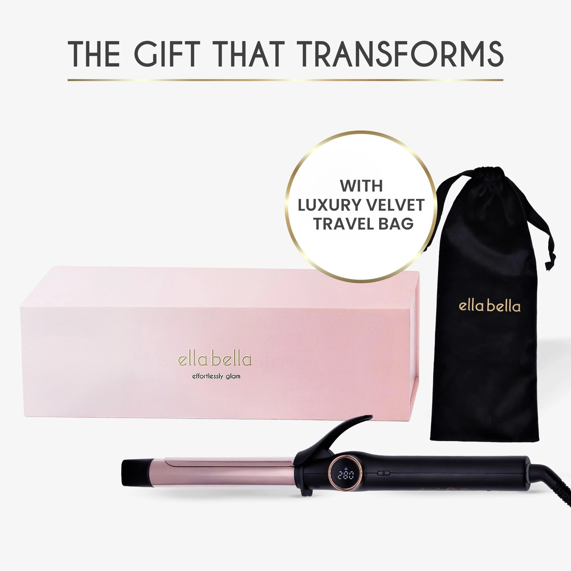 ELLA BELLA® Slimline Curling Iron 1 Inch - Professional Curling Wand with Dual Voltage, Titanium Coating, for Long-Lasting Curls and Reliable Styling - Image 6