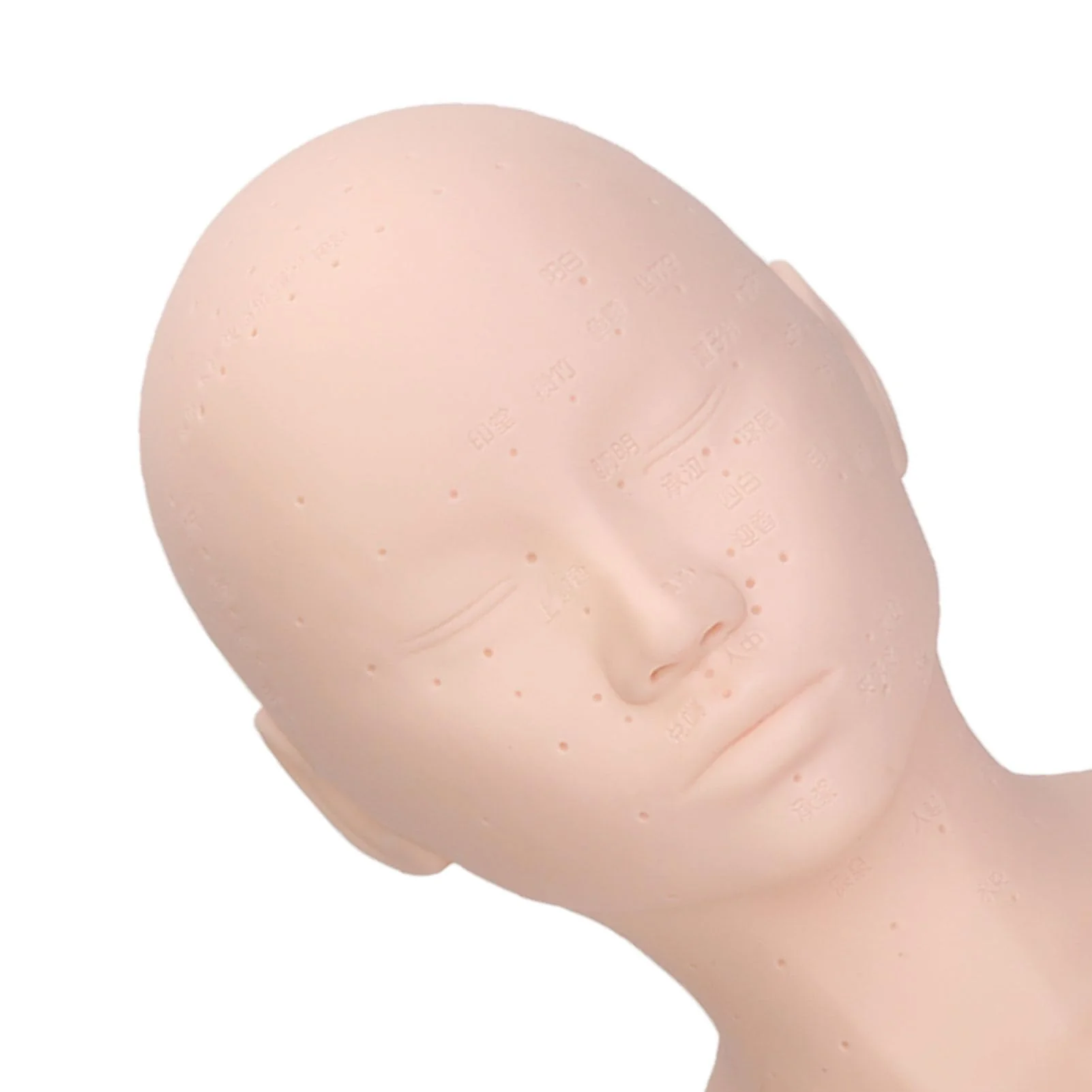 Esthetics Mannequin Head with Shoulders, Cosmetology Mannequin Head with Acupuncture Points, Soft PVC Mannequin Head for Facials Massage, Wigs Hat Display, Makeup Practice - Image 8