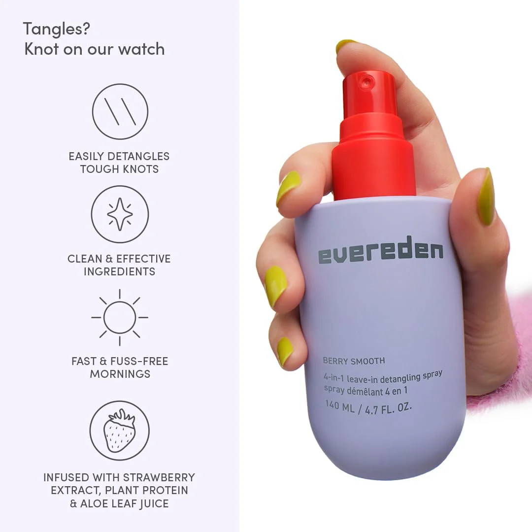 Evereden Kids Detangler Spray: 4-in-1 Leave-In Hair Spray | Detangle, Moisturize & Fight Frizz | Easily Tackle Even the Toughest Knots | Clean & Vegan All types of Hair Product for Kids - Image 5