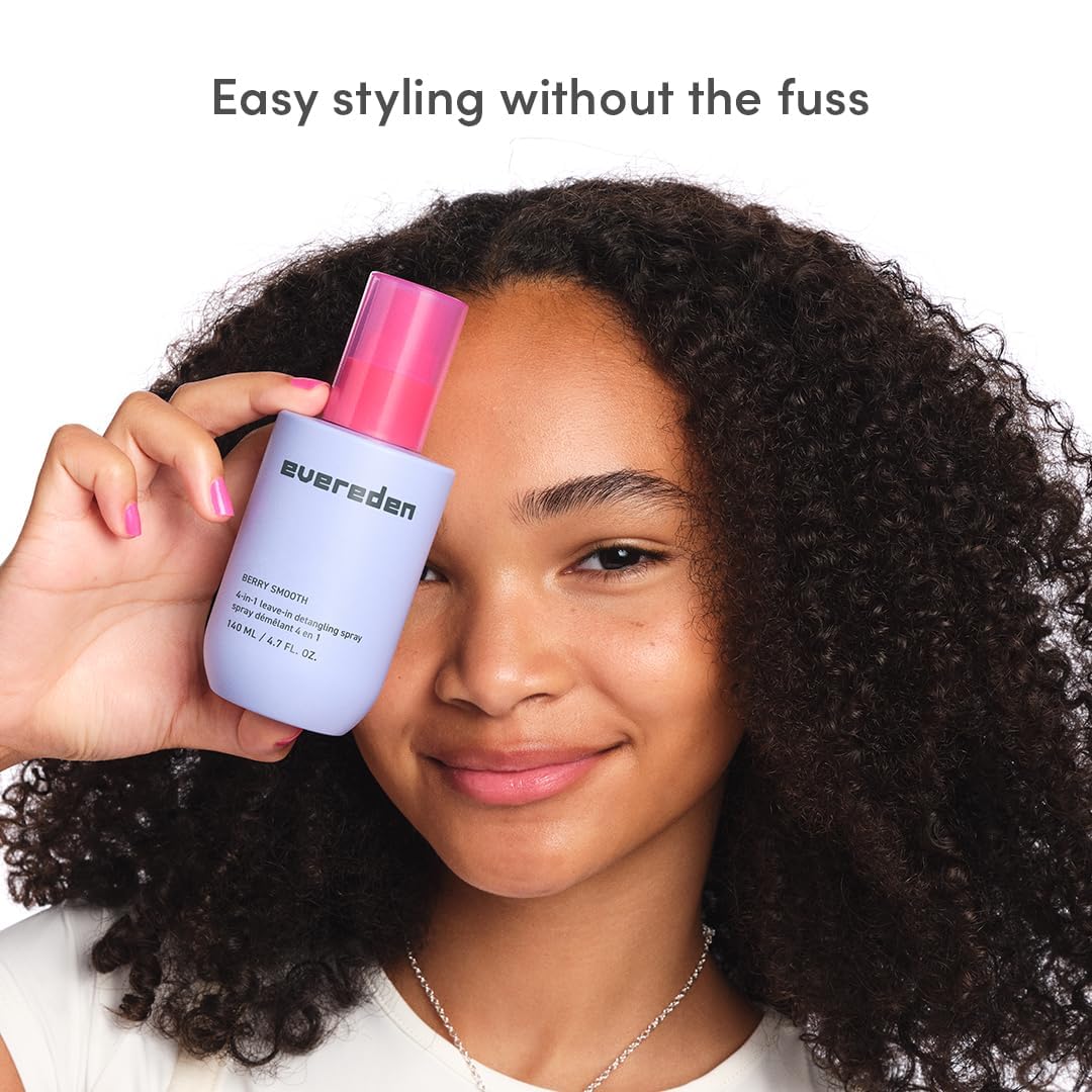 Evereden Kids Detangler Spray: 4-in-1 Leave-In Hair Spray | Detangle, Moisturize & Fight Frizz | Easily Tackle Even the Toughest Knots | Clean & Vegan All types of Hair Product for Kids - Image 8