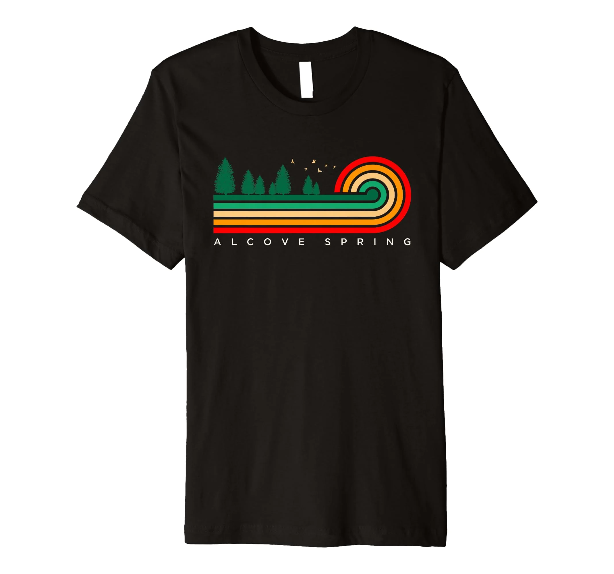 Evergreen Vintage Stripes Alcove Spring, Kansas Premium T-Shirt