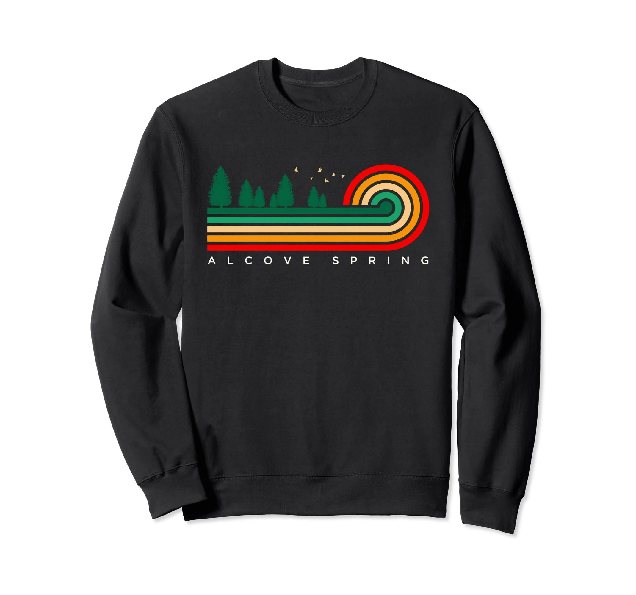 Evergreen Vintage Stripes Alcove Spring, Kansas Sweatshirt