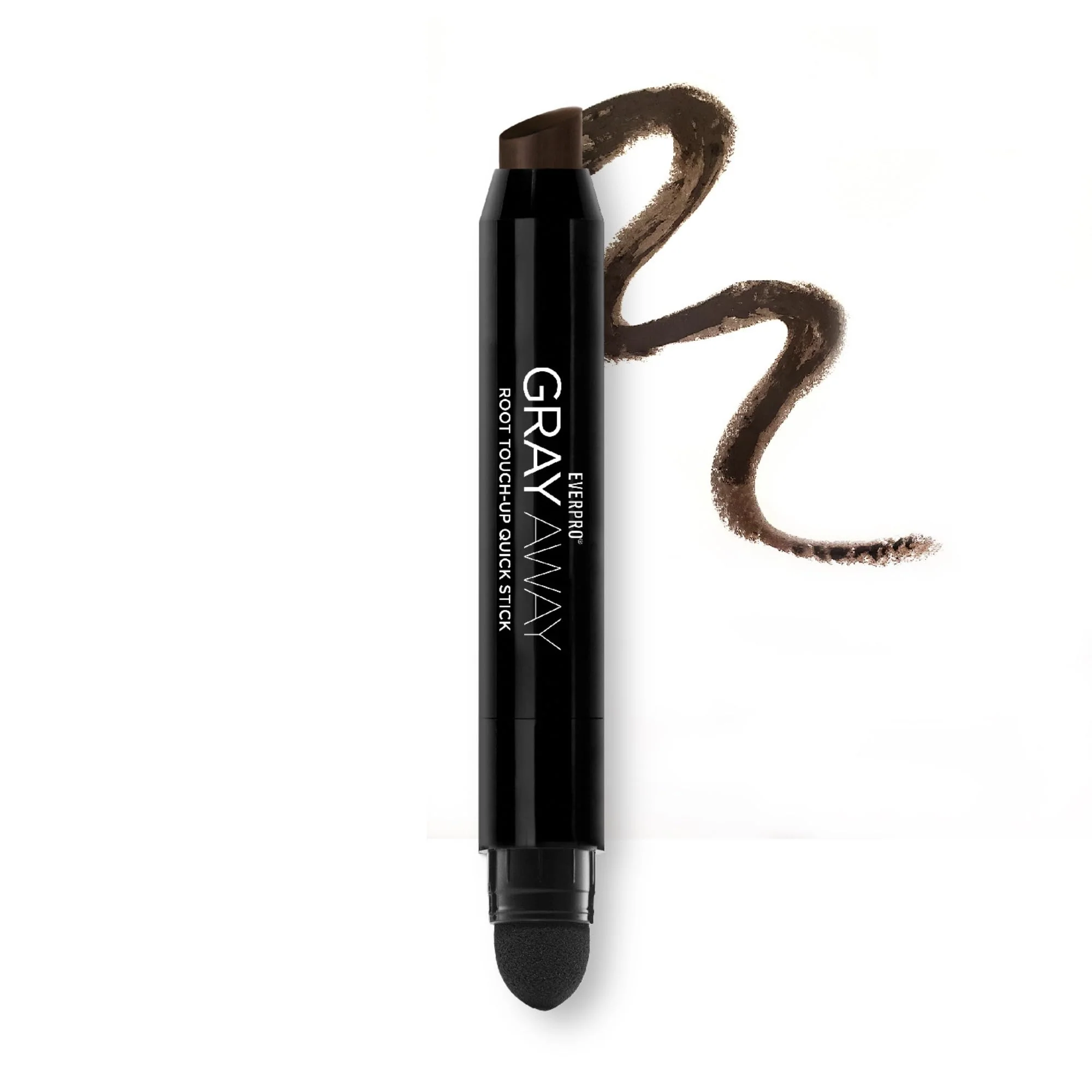 EVERPRO Gray Away Root Touchup Quick Stick, Black/Dark Brown, 0.1 Oz - Image 4