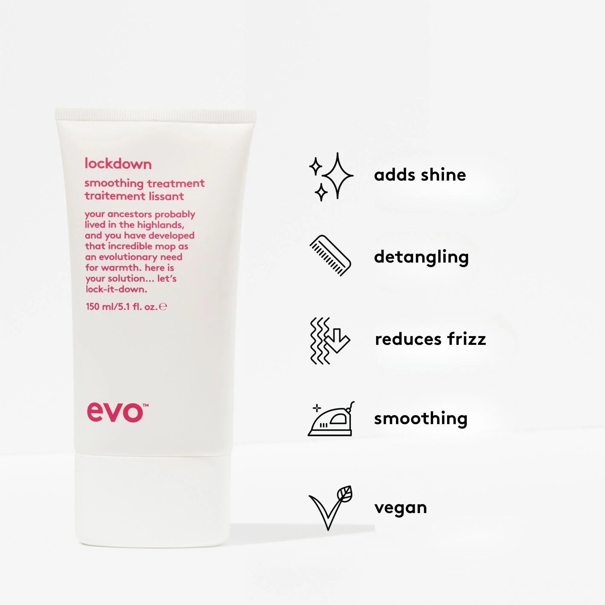Evo Lockdown Leave-In Smoothing Treatment for Frizzy & Color-Treated Hair - Anti-Frizz, Humidity Control & Detangler - 5.1 fl oz - Image 4