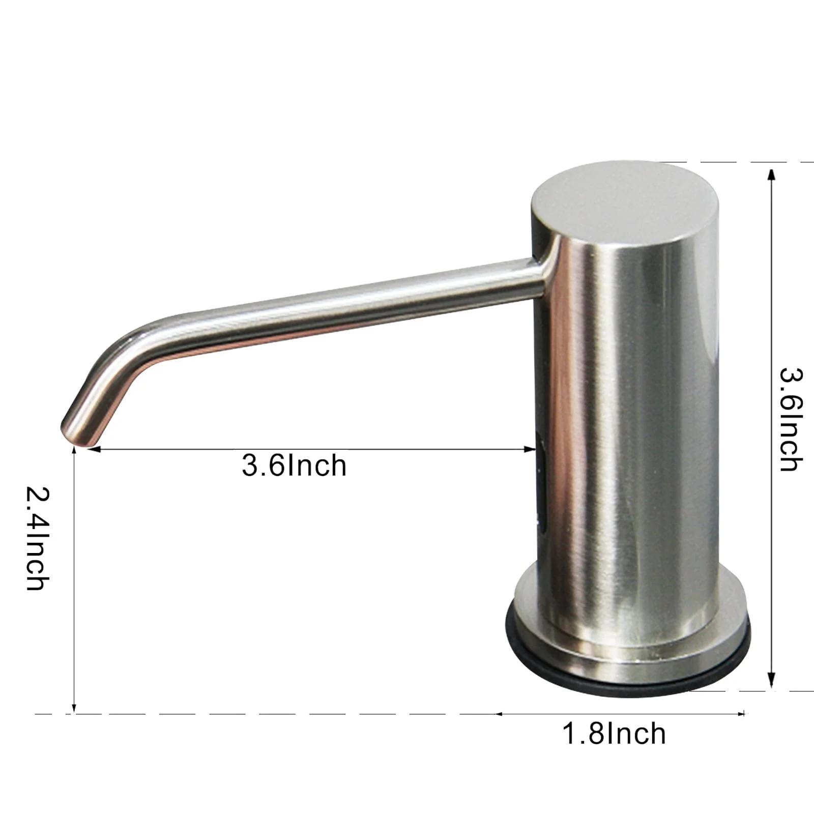 EXVEST Automatic Touchless Soap Dispenser for Kitchen Sink, Brushed Nickel, High Capacity, Durable Material, Multiple Power Supply Modes, Versatile Use, Liquid Soap, Shampoo, Hand Sanitizer - Image 2