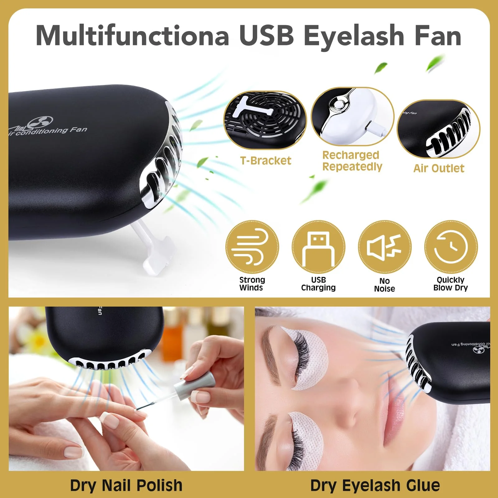 Eyelash Extension Kit for Beginners, Professional Lash Extension Kit with Mannequin Head, Lash Starter Kit with Lash Fan, Lash Extension Supplies for Practice Training Kit(Black) - Image 2