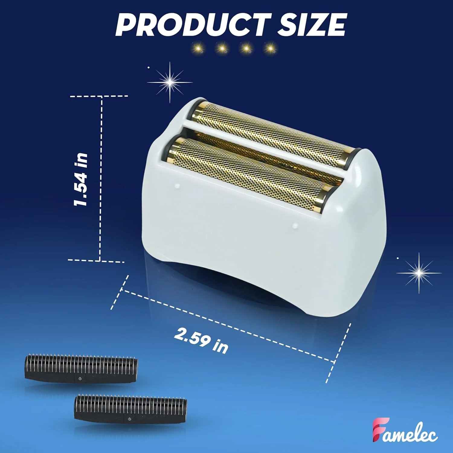 FAMELEC Pro Foil and Cutters for Andis Foil Shaver Models TS1 17150 17235 17220 TS2 17200, Razor Blades & Gold Foil Shaver Blades Compatible with Andis Shaver Foil Replacement #17155 17160 17280 - Image 7