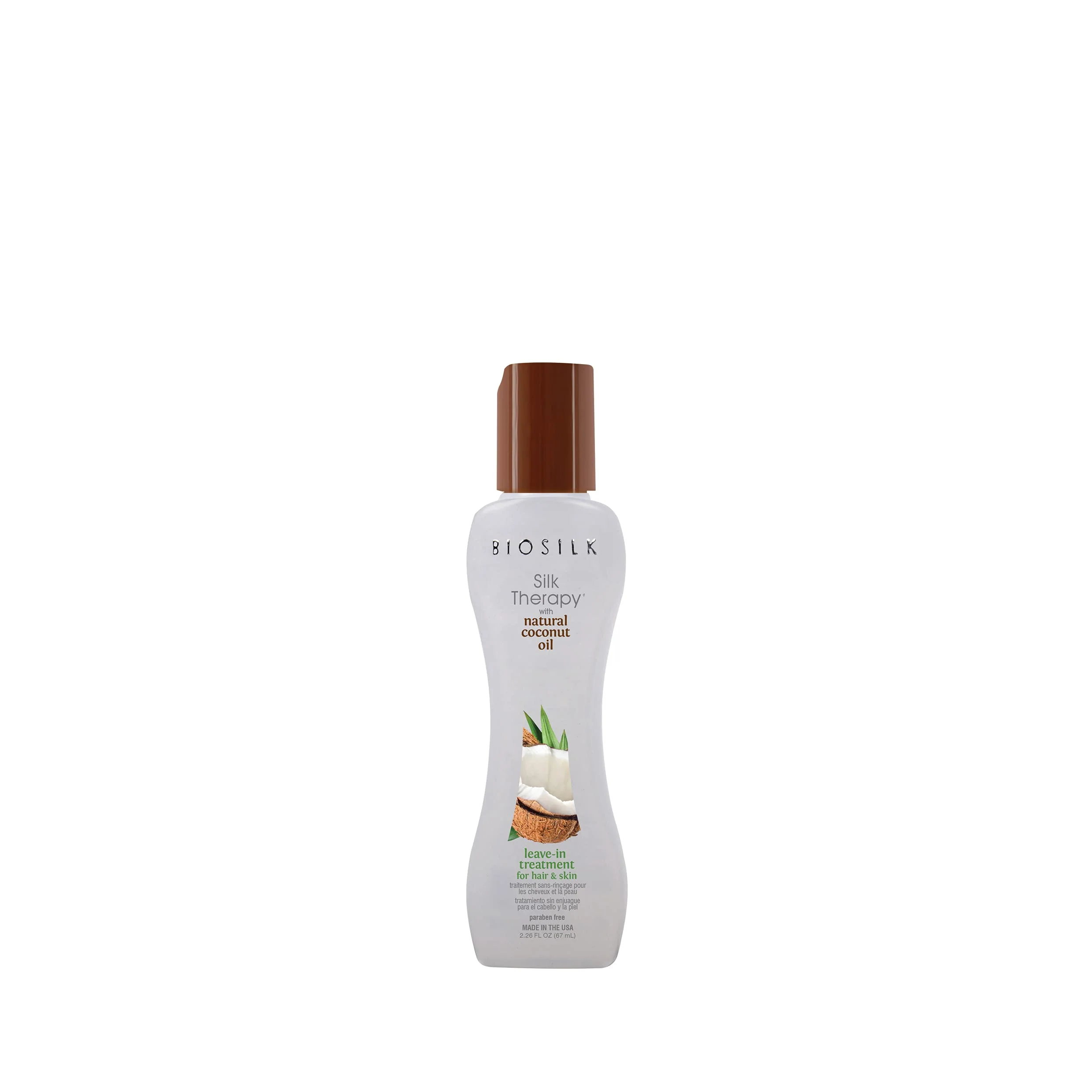 Farouk Biosilk Silk Therapy Organic Coconut Oil Leave-in Treatment For Hair & Skin, 0.14 Ounce