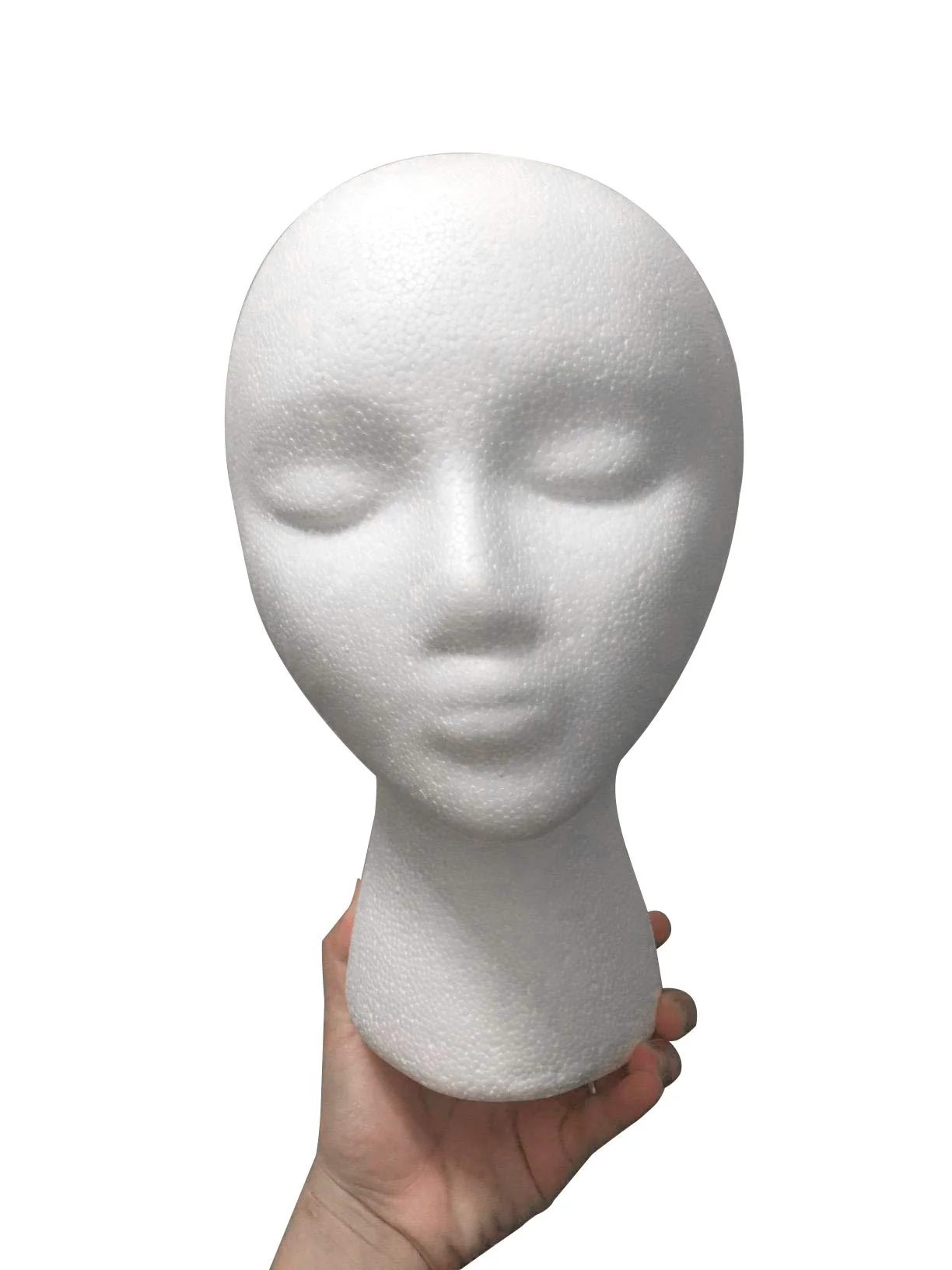 Female Styrofoam Mannequin Head Model - Wig/Hat Display Stand - Art Work Painting Novelty - Foam White by LIAMTU - Image 2