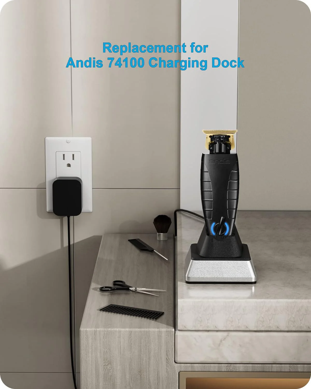 FGIEU Trmmer Charging Stand Compatible with Andis 74067 74000 74055 74100 74150 GTX-EVO T-Outliner Lithium-ion Beard & Hair Trimmer. - Image 2