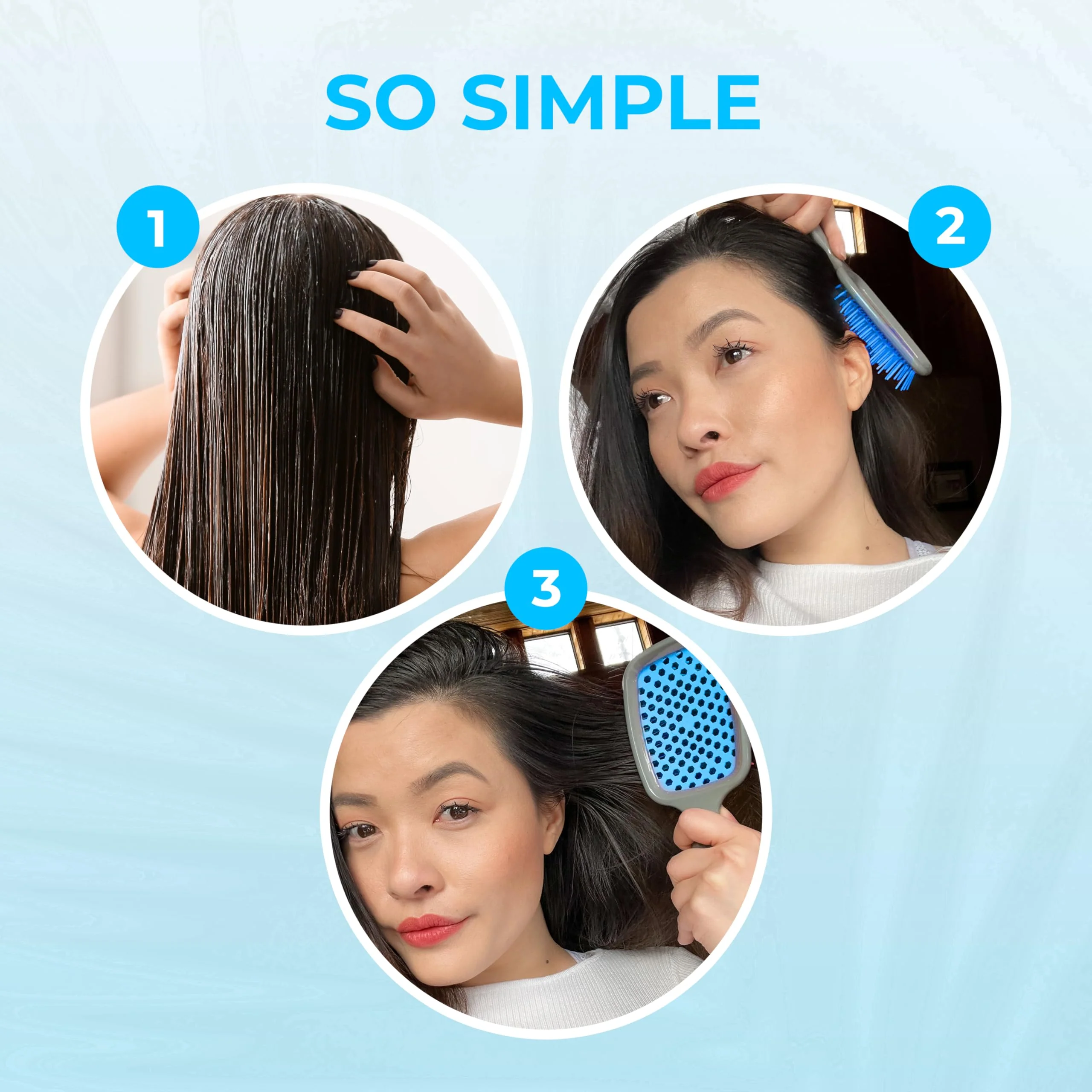 FHI Heat UNbrush Detangling Brush for Pain-Free Brushing on All Wet or Dry Hair Types — Durable DuoFlex Anti-Static Bristles, Lightweight Handle, Vented Hair Brush, Light Blue/Grey - Image 8