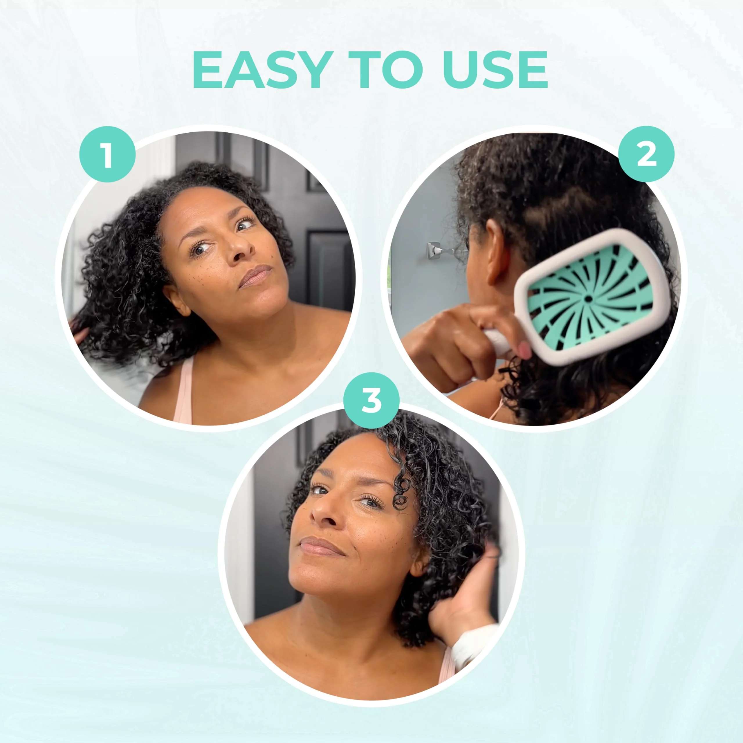 FHI Heat UNbrush Plus — Curly Hair Brush for Gentle & Effective Detangling on Wet or Dry Fragile Hair Types — Detangler Brush w/ 84 UltraFlex Bristles, Ultra-light, Vented, Anti Static Hairbrush - Image 8