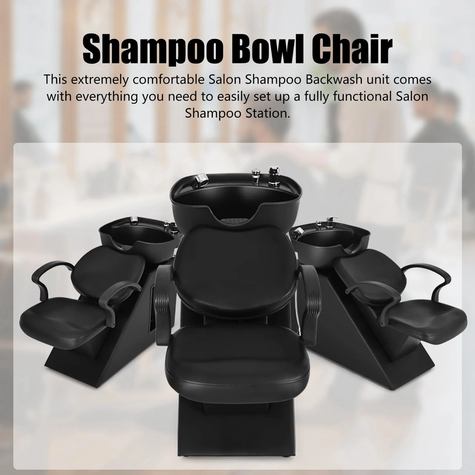 FigaroAct Backwash Barber Chair with ABS Plastic Shampoo Bowl Shampoo Chair Hair Washing Station Salon Equipment - Image 6