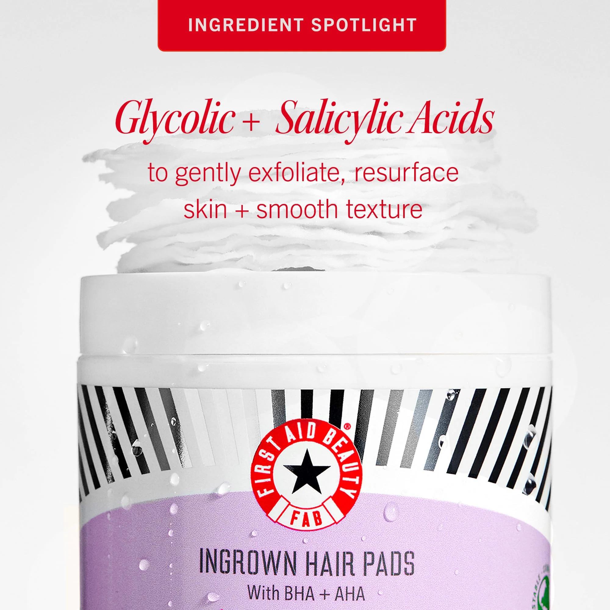 First Aid Beauty - Ingrown Hair Pads with BHA + AHA - Aftershave Treatment Pads to Help Prevent Razor Bumps for Men & Women - Exfoliate Underarms & Bikini Area - Compostable for Daily Use - 28 Pads - Image 7
