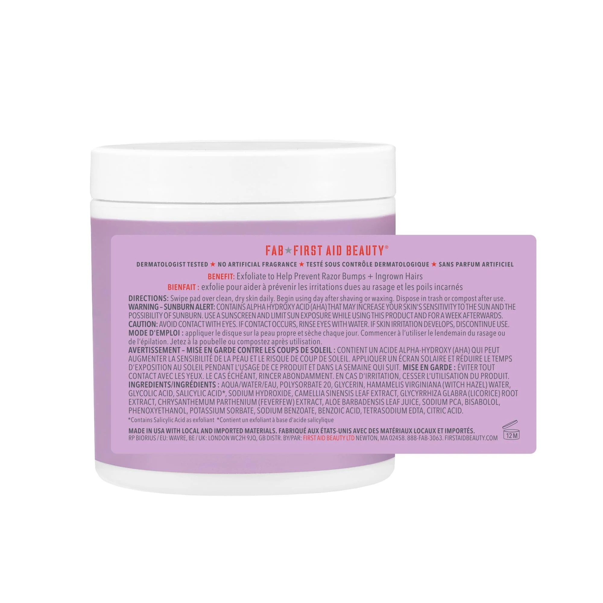 First Aid Beauty - Ingrown Hair Pads with BHA + AHA - Aftershave Treatment Pads to Help Prevent Razor Bumps for Men & Women - Exfoliate Underarms & Bikini Area - Compostable for Daily Use - 28 Pads - Image 9