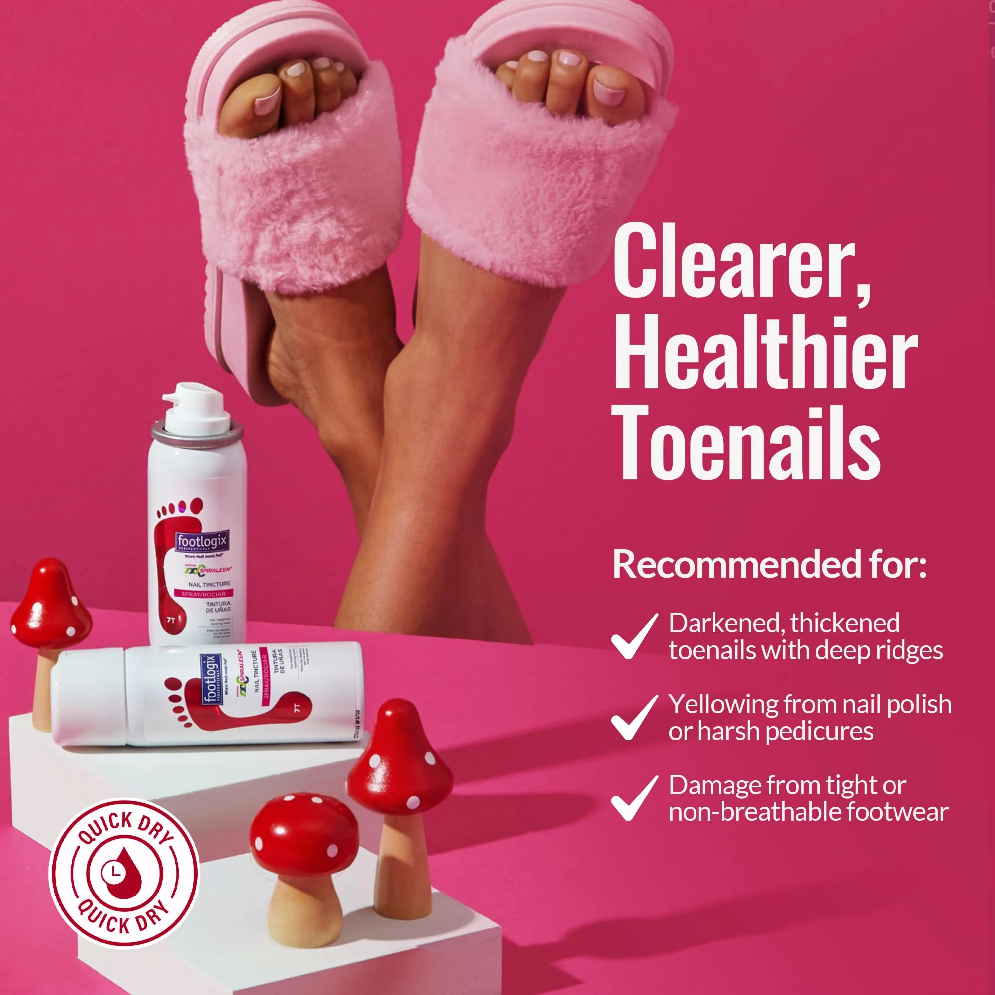 FOOTLOGIX Nail Tincture Spray with Spiraleen, 1.55 Fl Oz (Pack of 1) - Image 3