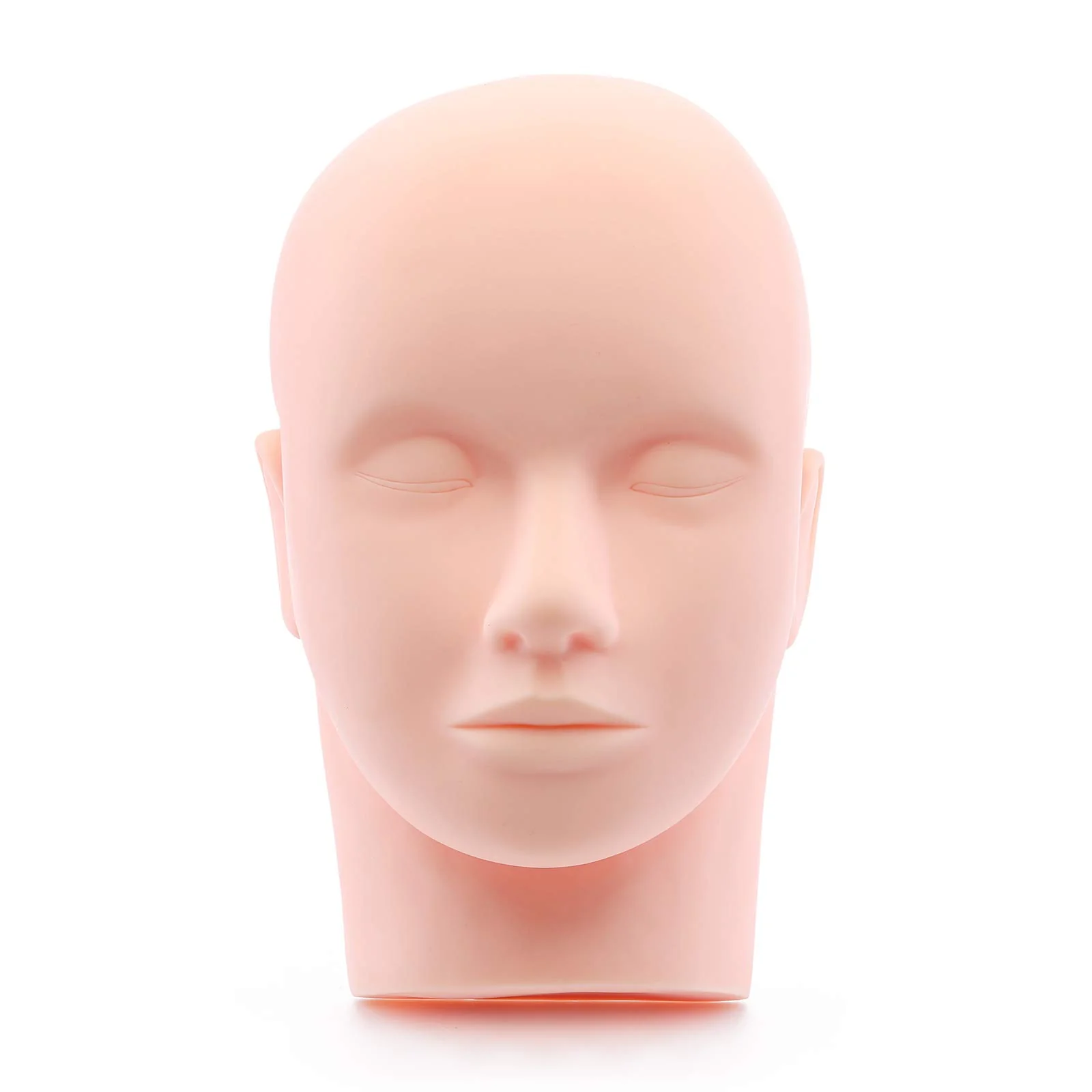 Foraineam 2-Pack Practice Training Head Rubber Cosmetology Mannequin Doll Face Head For Eyelashes Makeup Massage Practice - Image 7