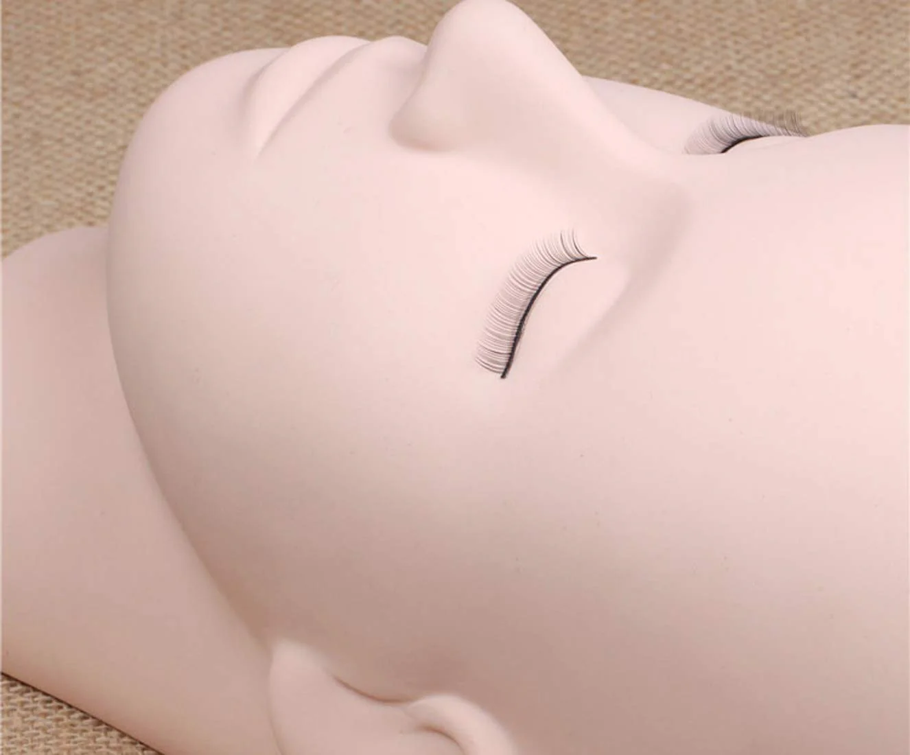 Foraineam 4-Pack Practice Training Head Rubber Cosmetology Mannequin Doll Face Head For Eyelashes Makeup Massage Practice - Image 4