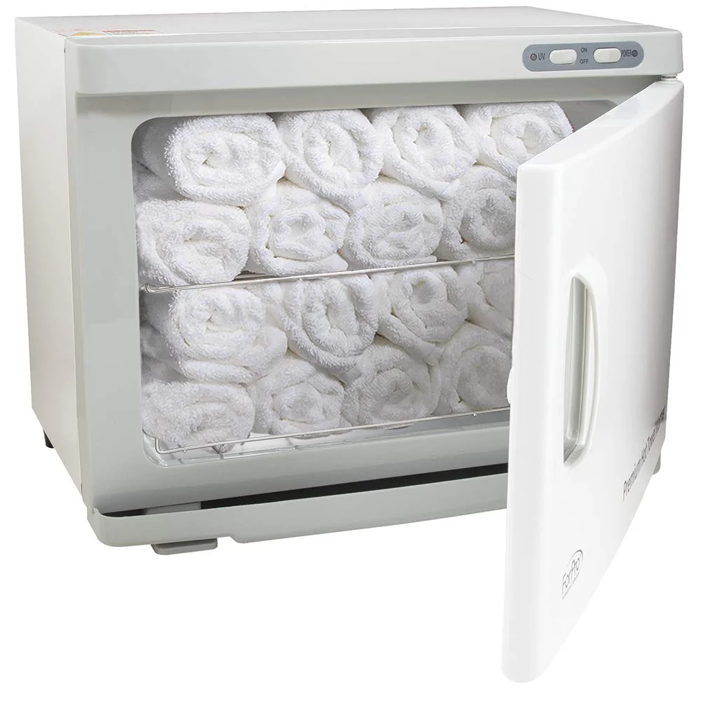 ForPro Professional Collection Premium Hot Towel Warmer, 23L Extra Large Capacity, Two Stainless Steel Racks, White - Image 4