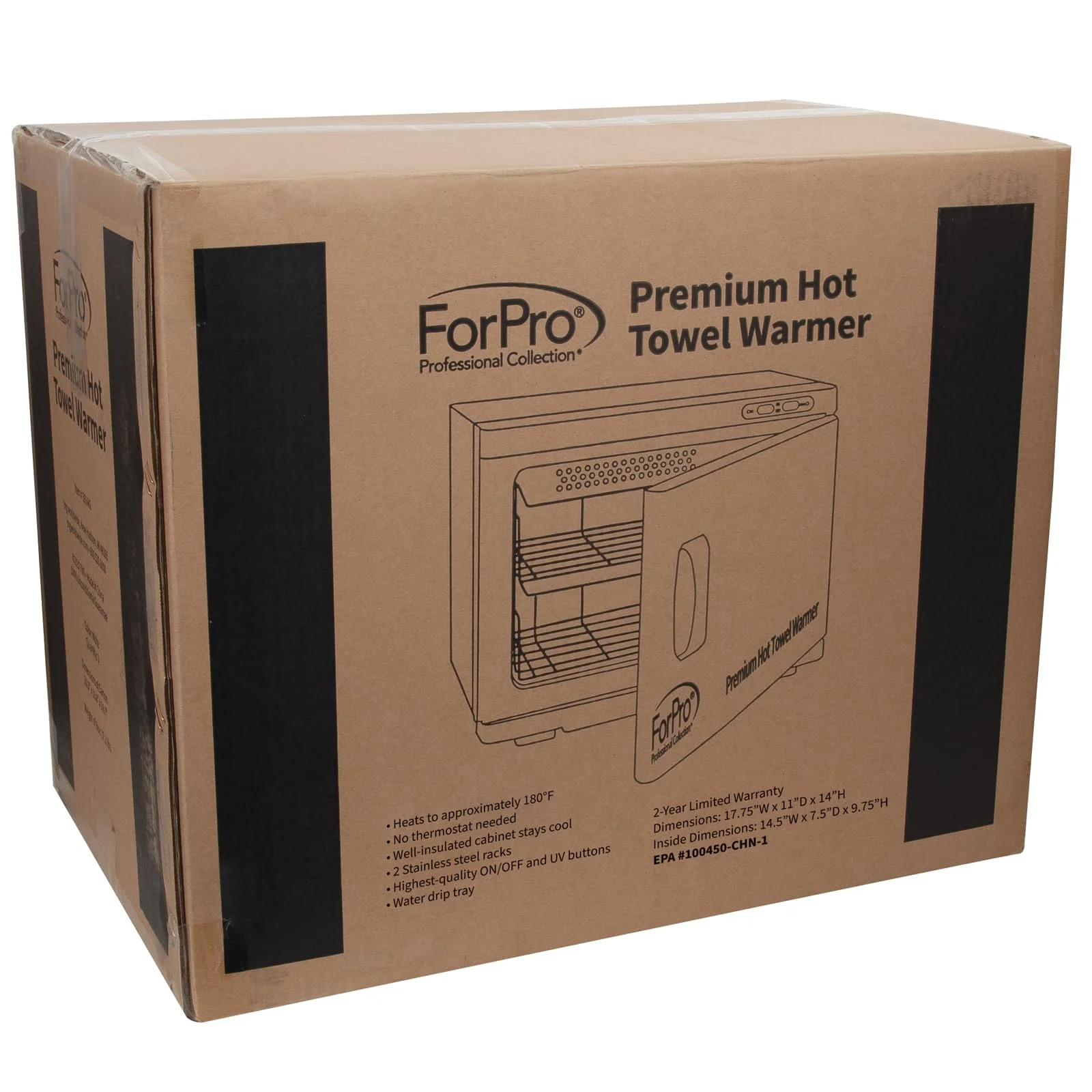 ForPro Professional Collection Premium Hot Towel Warmer, 23L Extra Large Capacity, Two Stainless Steel Racks, White - Image 7