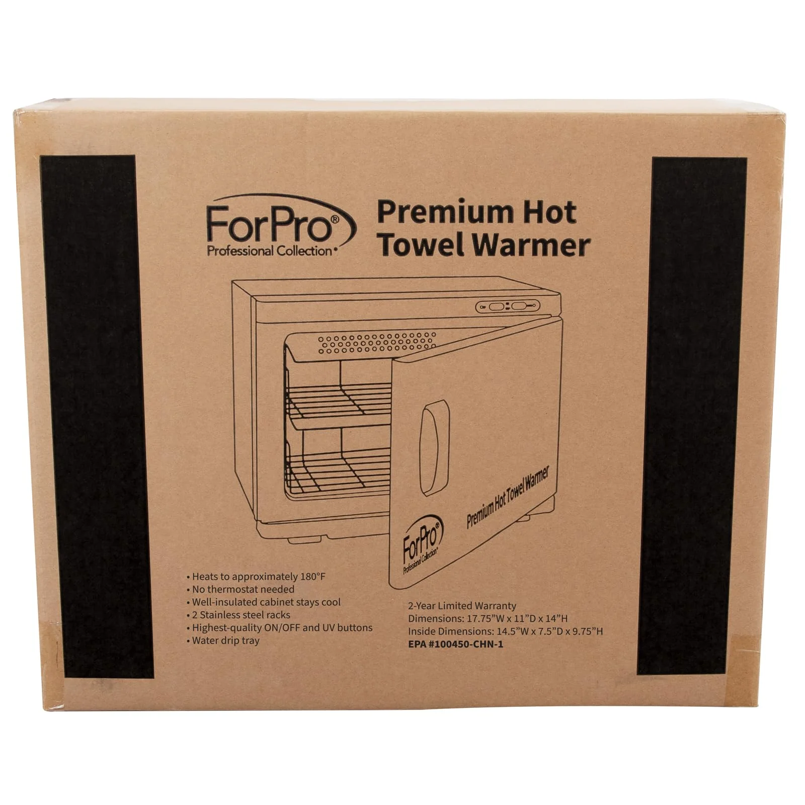 ForPro Professional Collection Premium Hot Towel Warmer, 23L Extra Large Capacity, Two Stainless Steel Racks, White - Image 8
