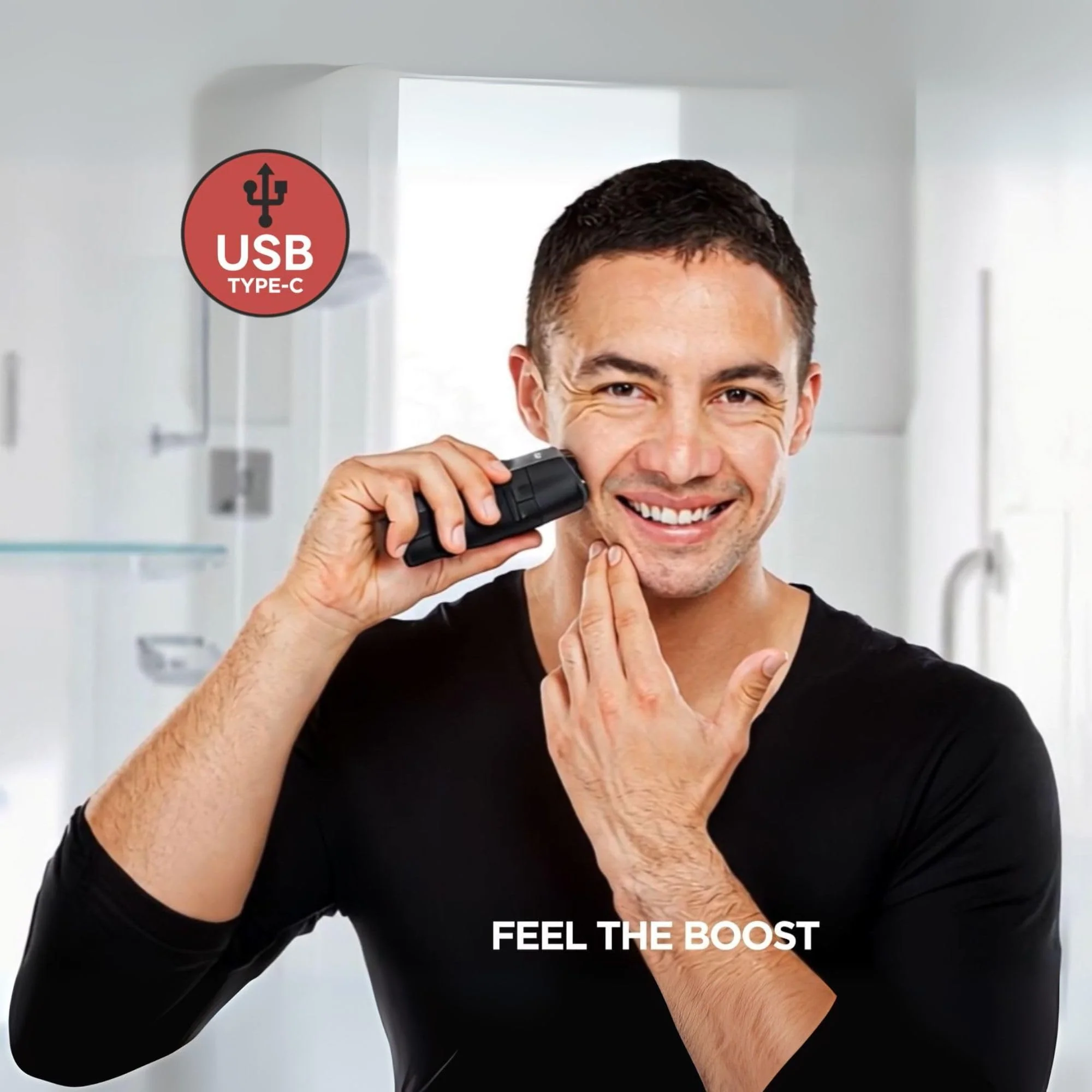 GAMMA+ Boosted Cordless Double Foil Shaver, USB-C Rechargeable with Integrated Micro Trimmer (Foil Shaver) - Image 6