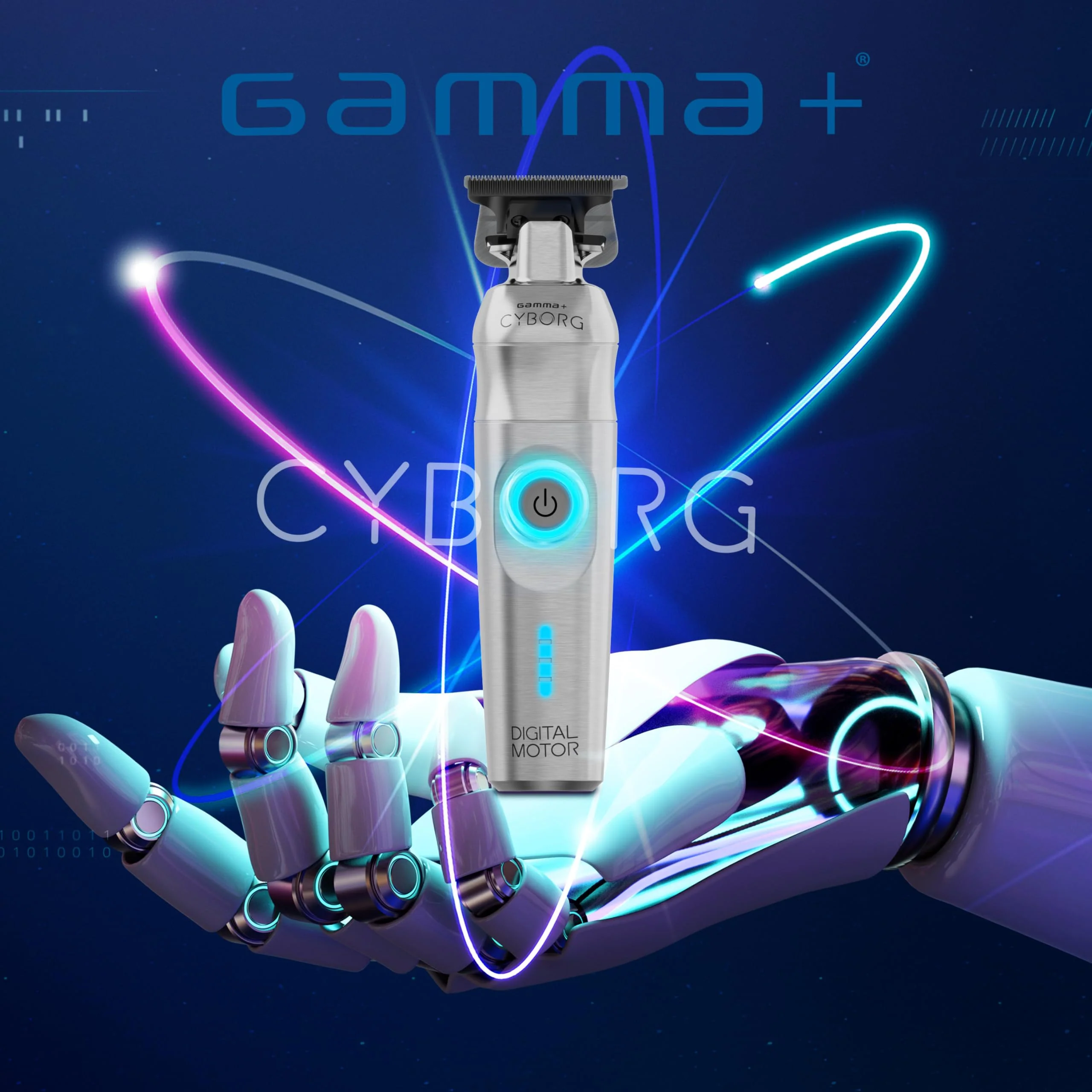 GAMMA+ Cyborg Professional Metal Cordless Ergonomicl Hair Trimmer with Digital Brushless Motor - Image 6