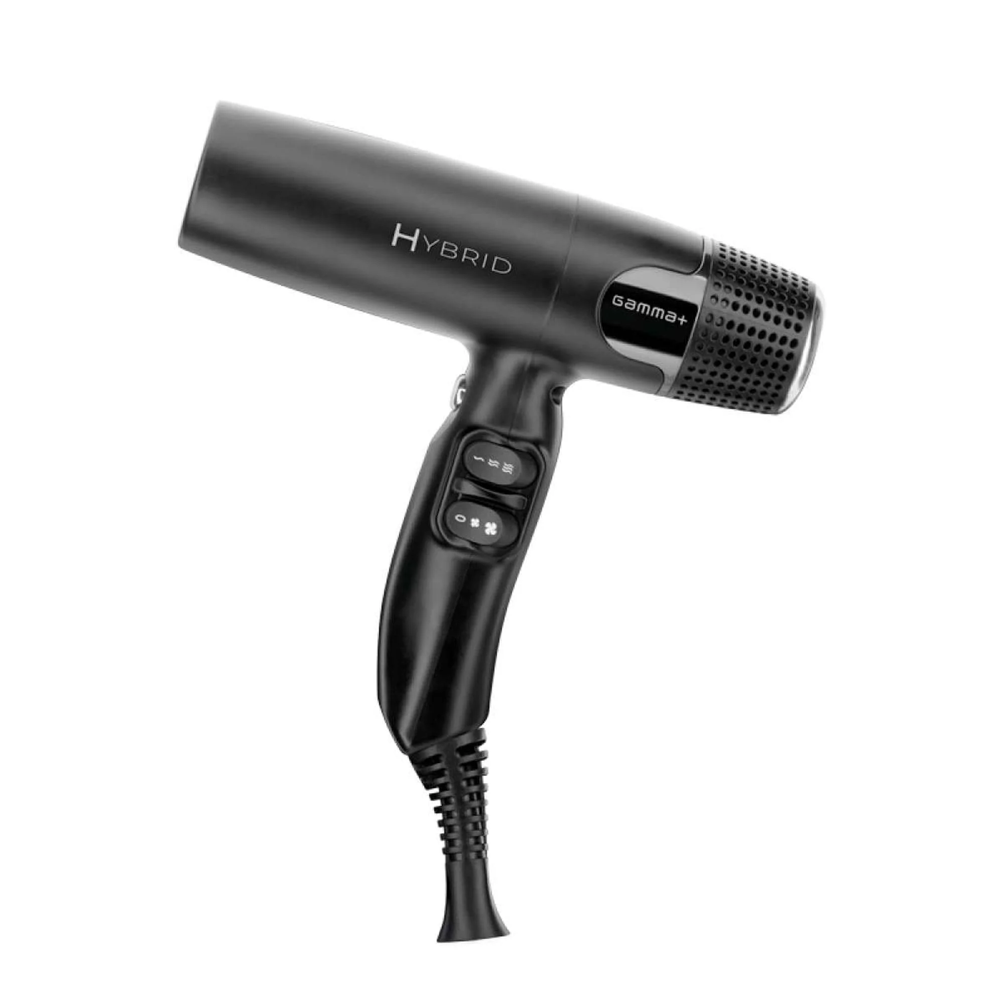 GAMMA+ Hybrid Professional Hair Dryer Lightweight, Ionic Technology, Low Noise with 2 Nozzles and Diffuser (Black) - Image 2
